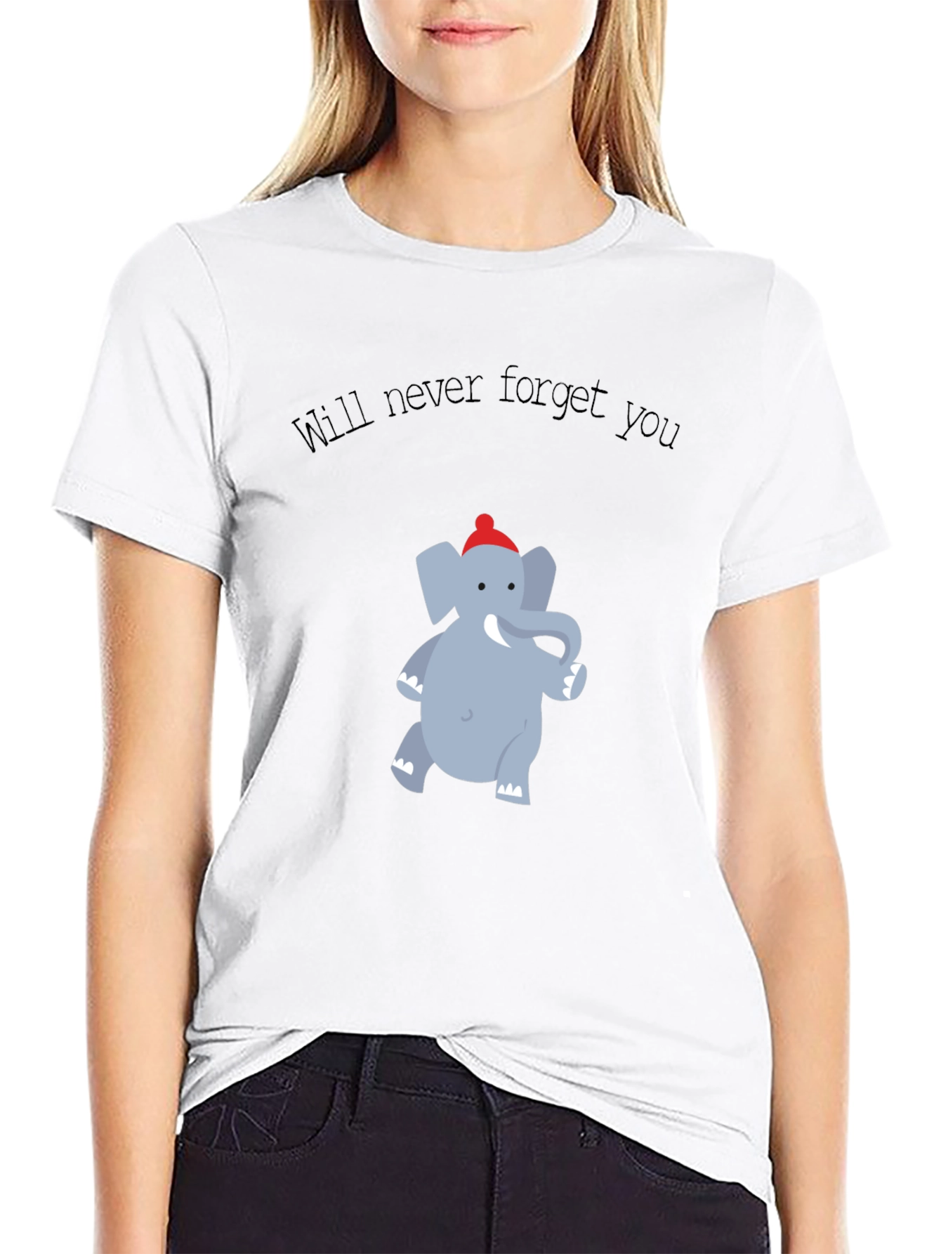 Cute Elephant Graphic T-Shirt