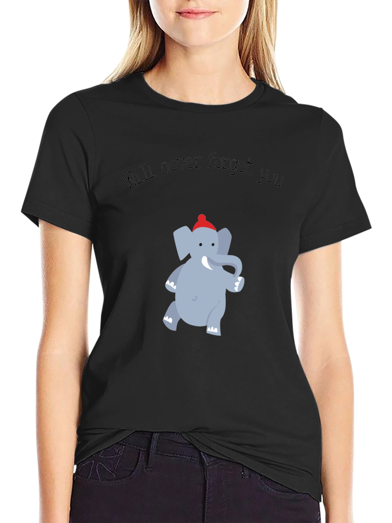 Cute Elephant Graphic T-Shirt