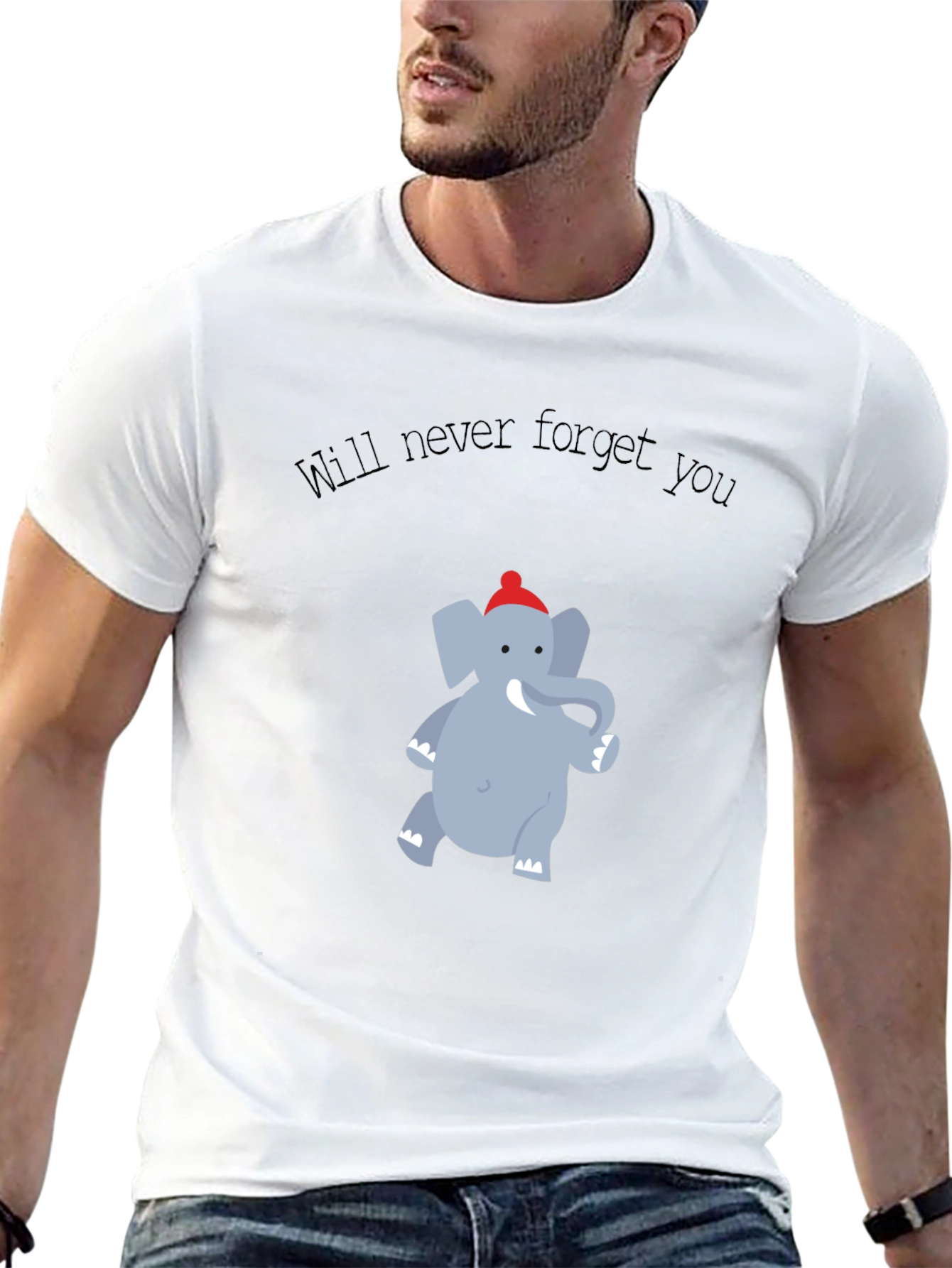 Cute Elephant Graphic T-Shirt