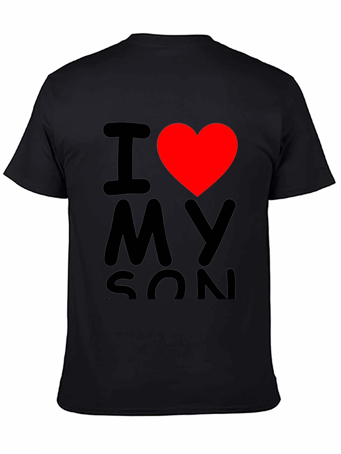 I Heart My Son Black T-Shirt