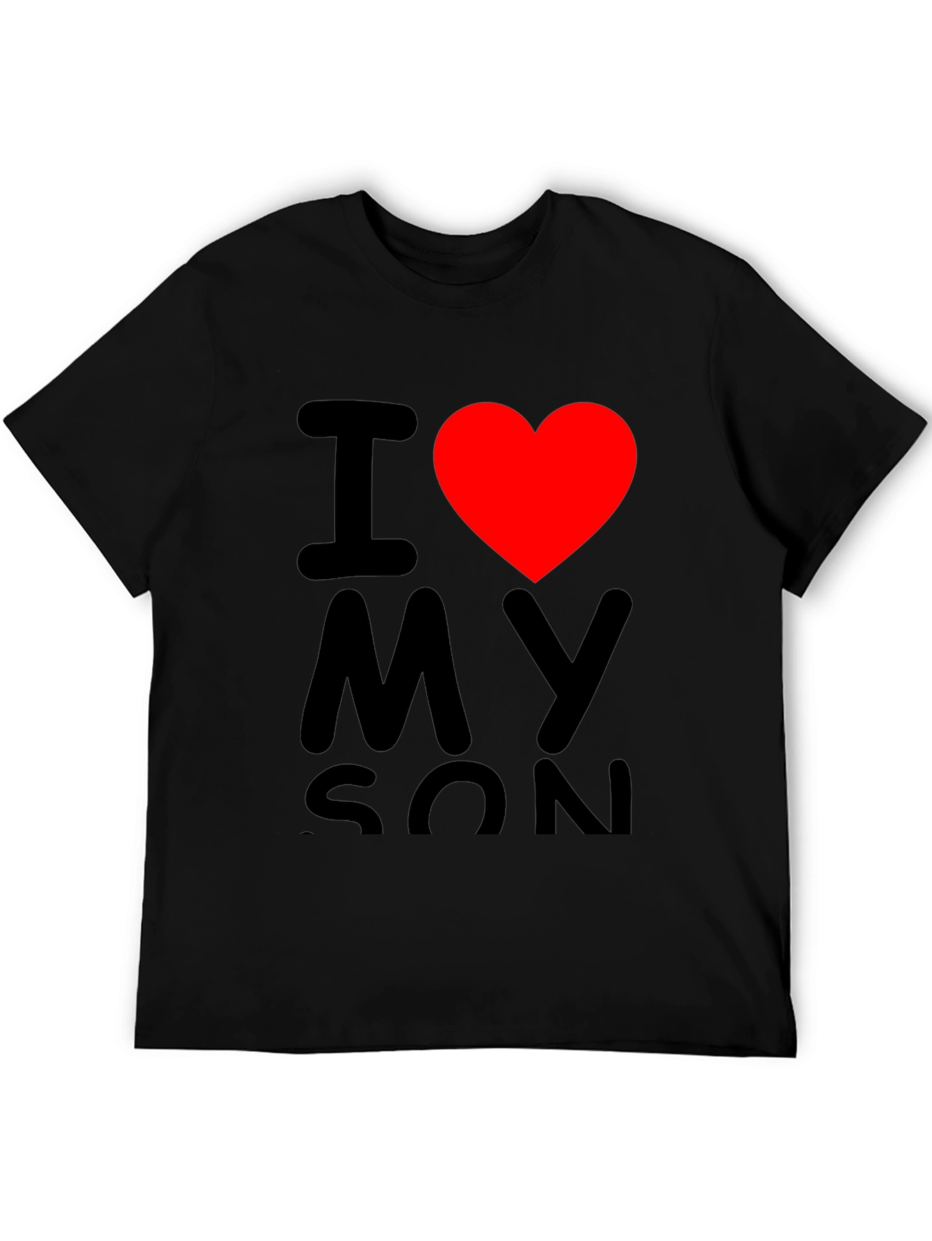 I Heart My Son Black T-Shirt