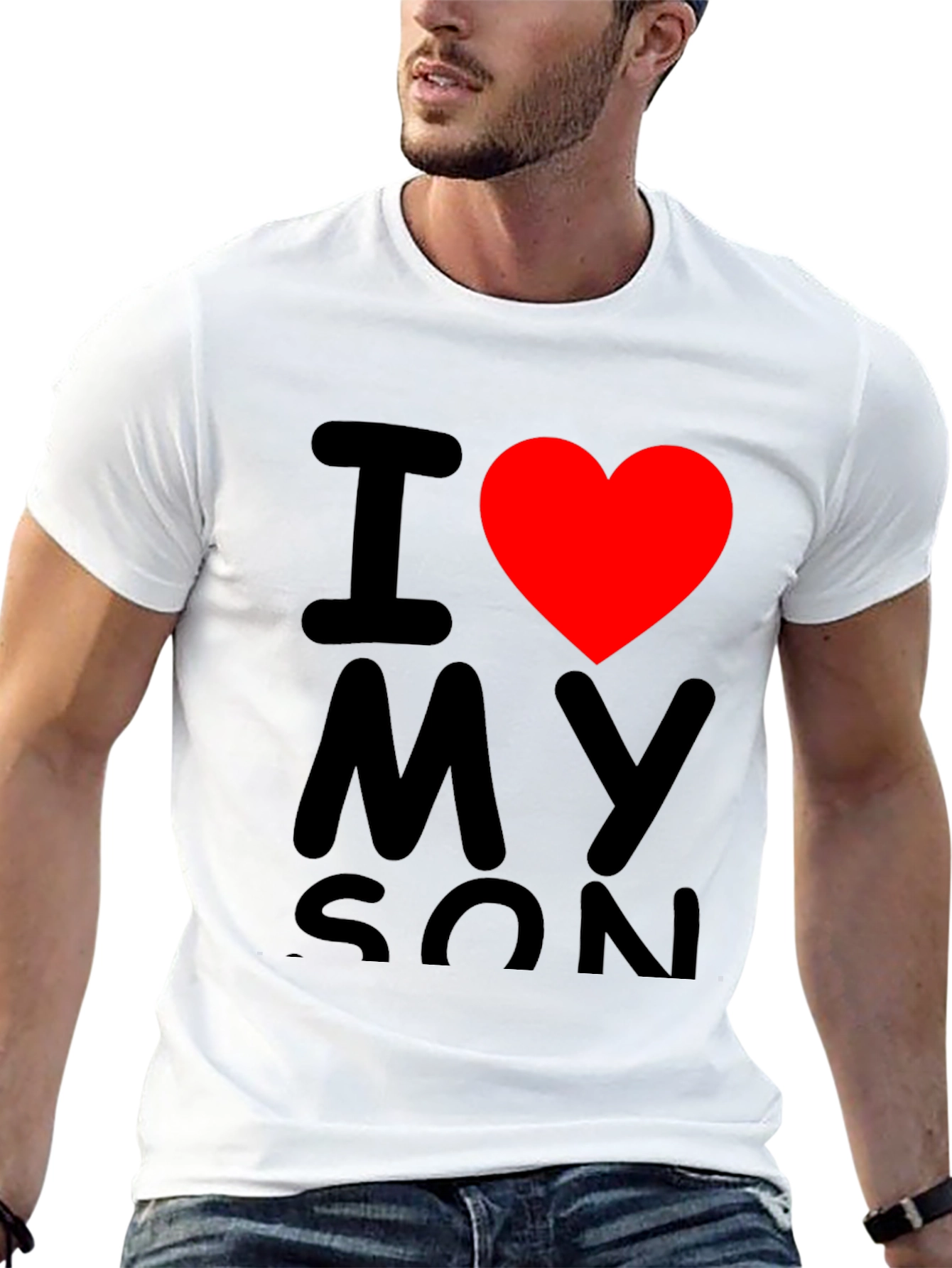 I Heart My Son Black T-Shirt