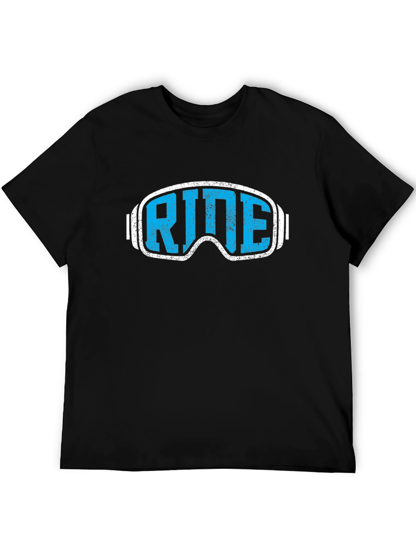 Ride Goggles Graphic Tee - Black Cotton