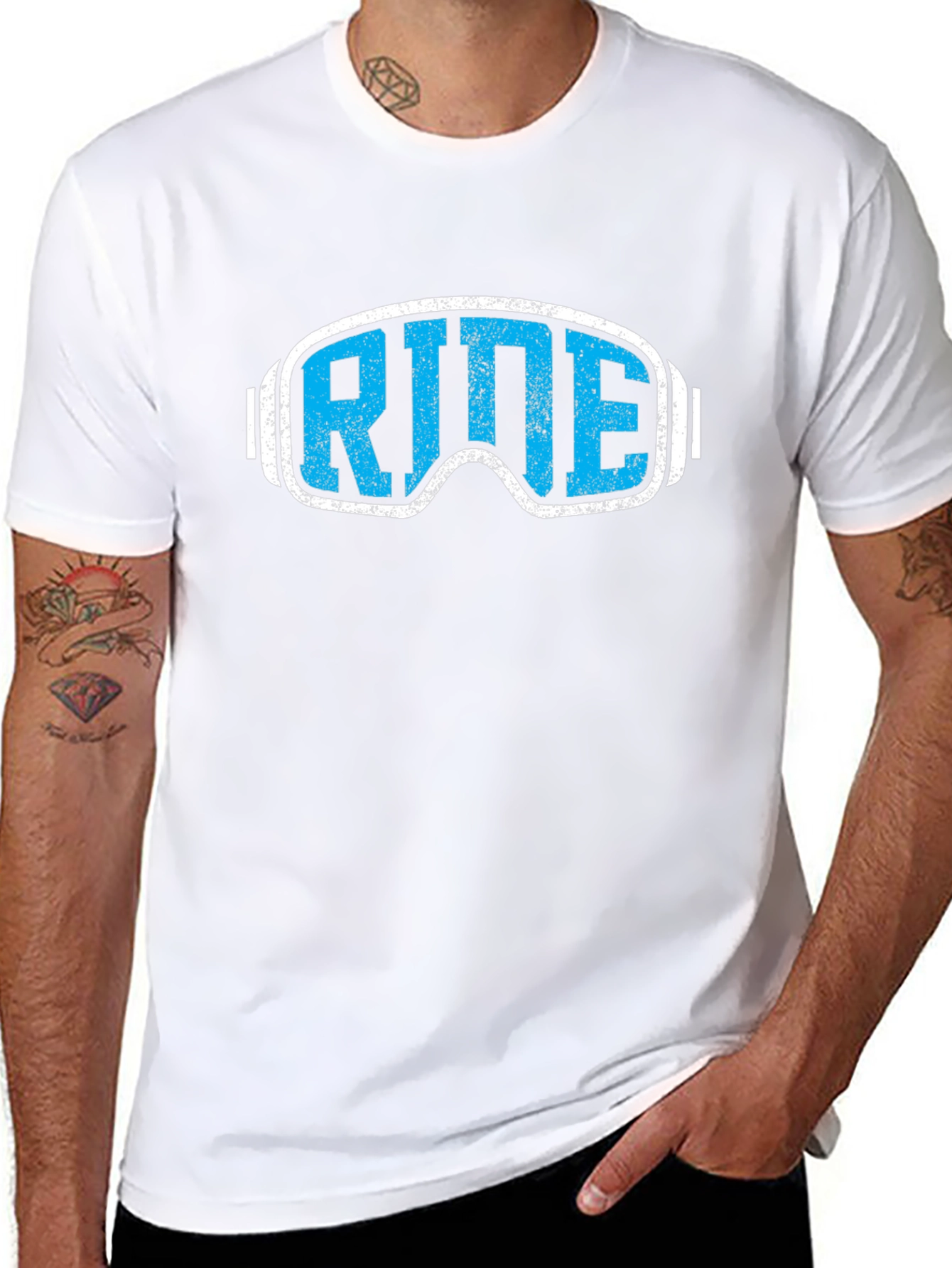 Ride Goggles Graphic Tee - Black Cotton