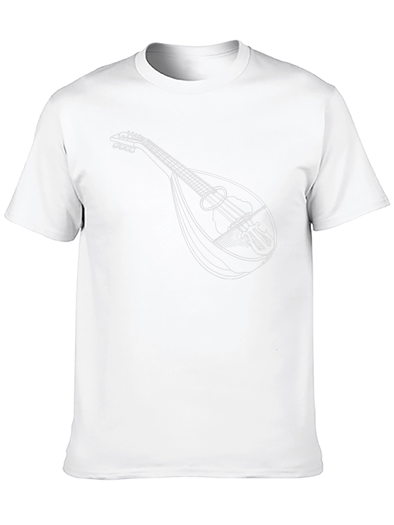Mandolin Sketch Graphic Tee - Musicians Classic Black T-Shirt