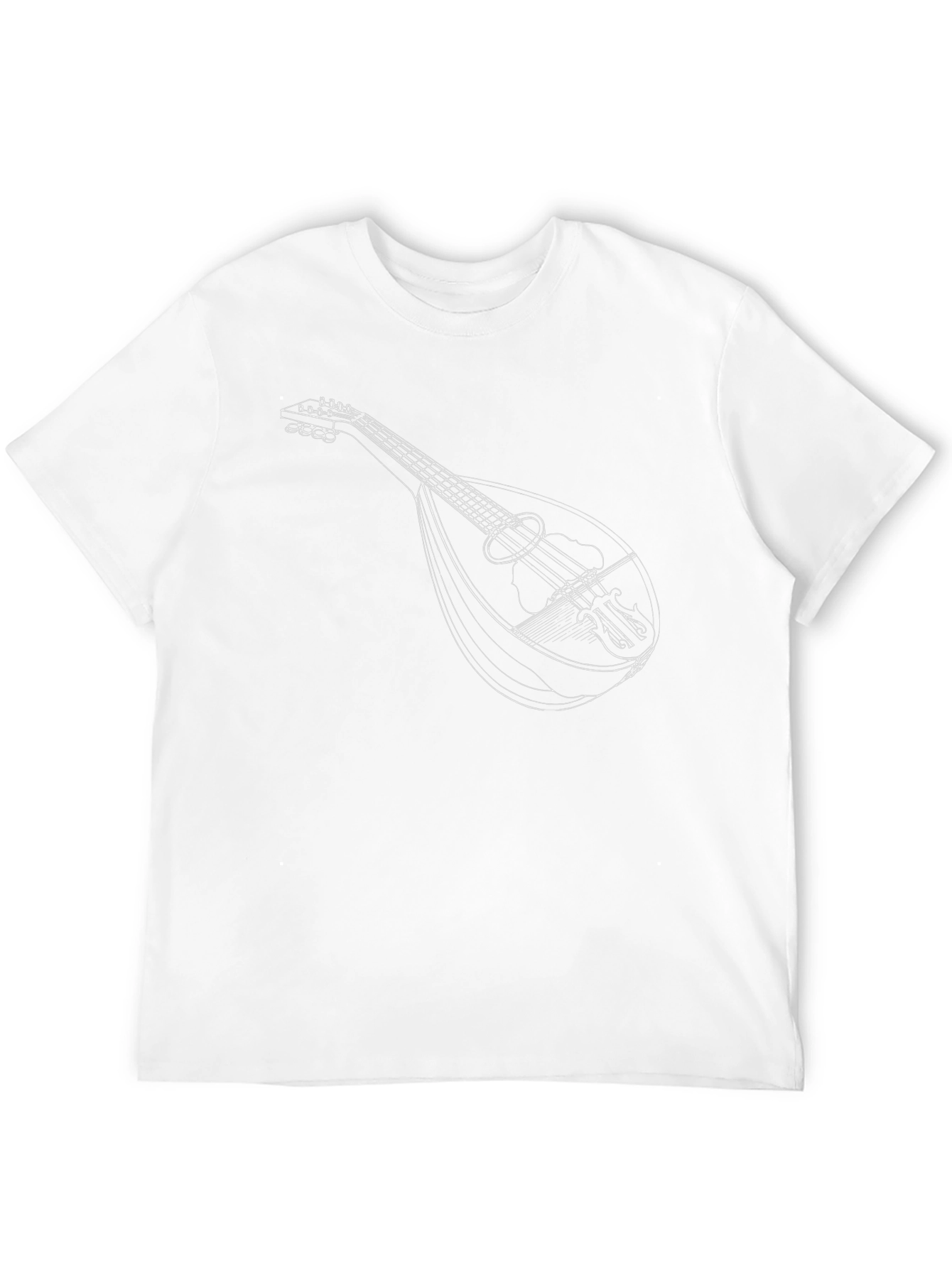 Mandolin Sketch Graphic Tee - Musicians Classic Black T-Shirt