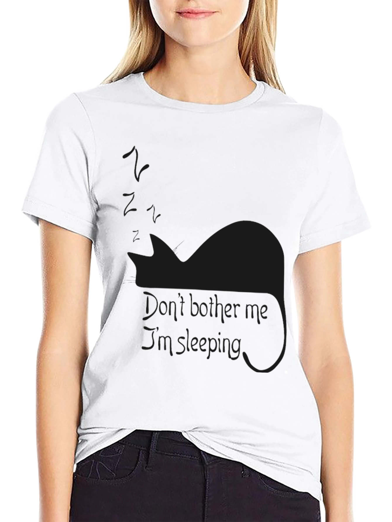 Dont Bother Me Sleeping Cat T-Shirt