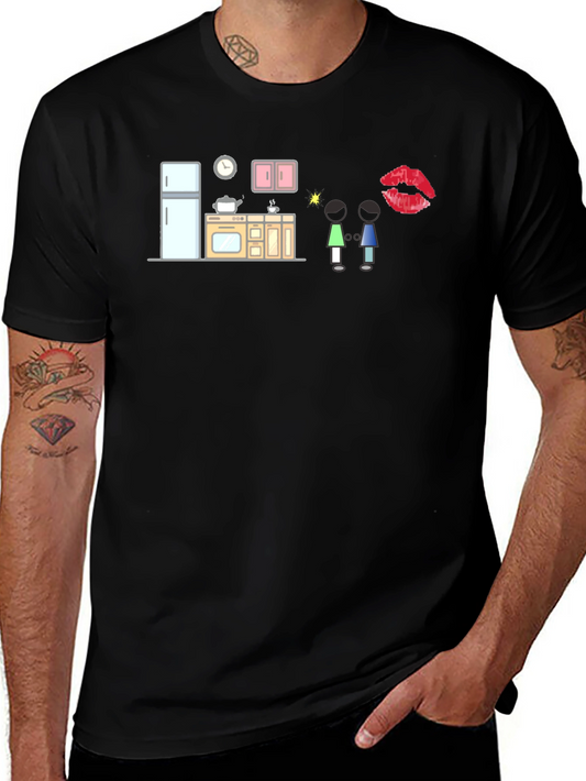 Quirky Kitchen Graphic Tee - Black