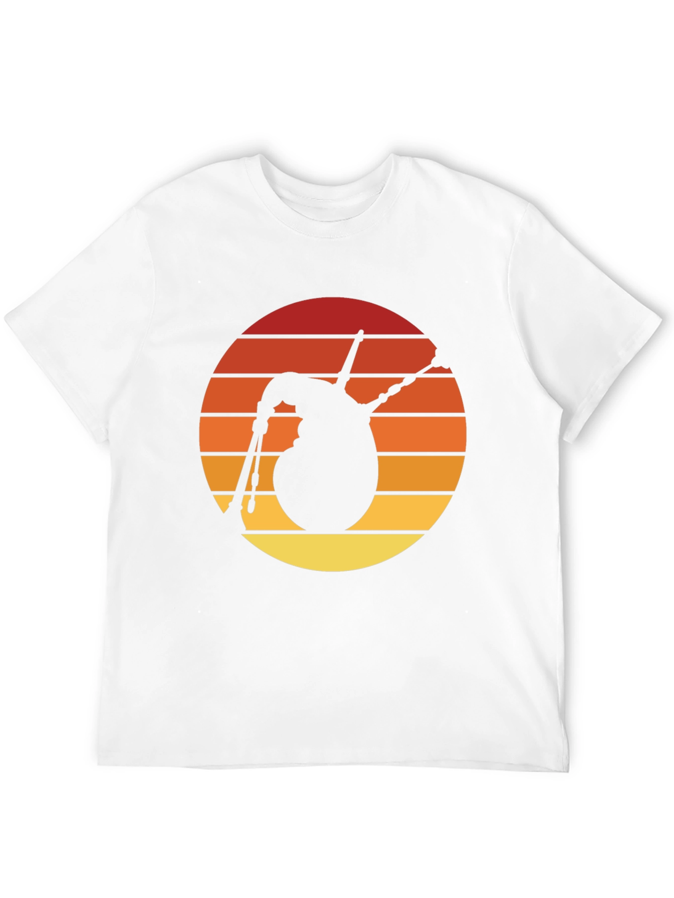 Bagpipes Sunset T-Shirt - Retro Scottish Music Tee