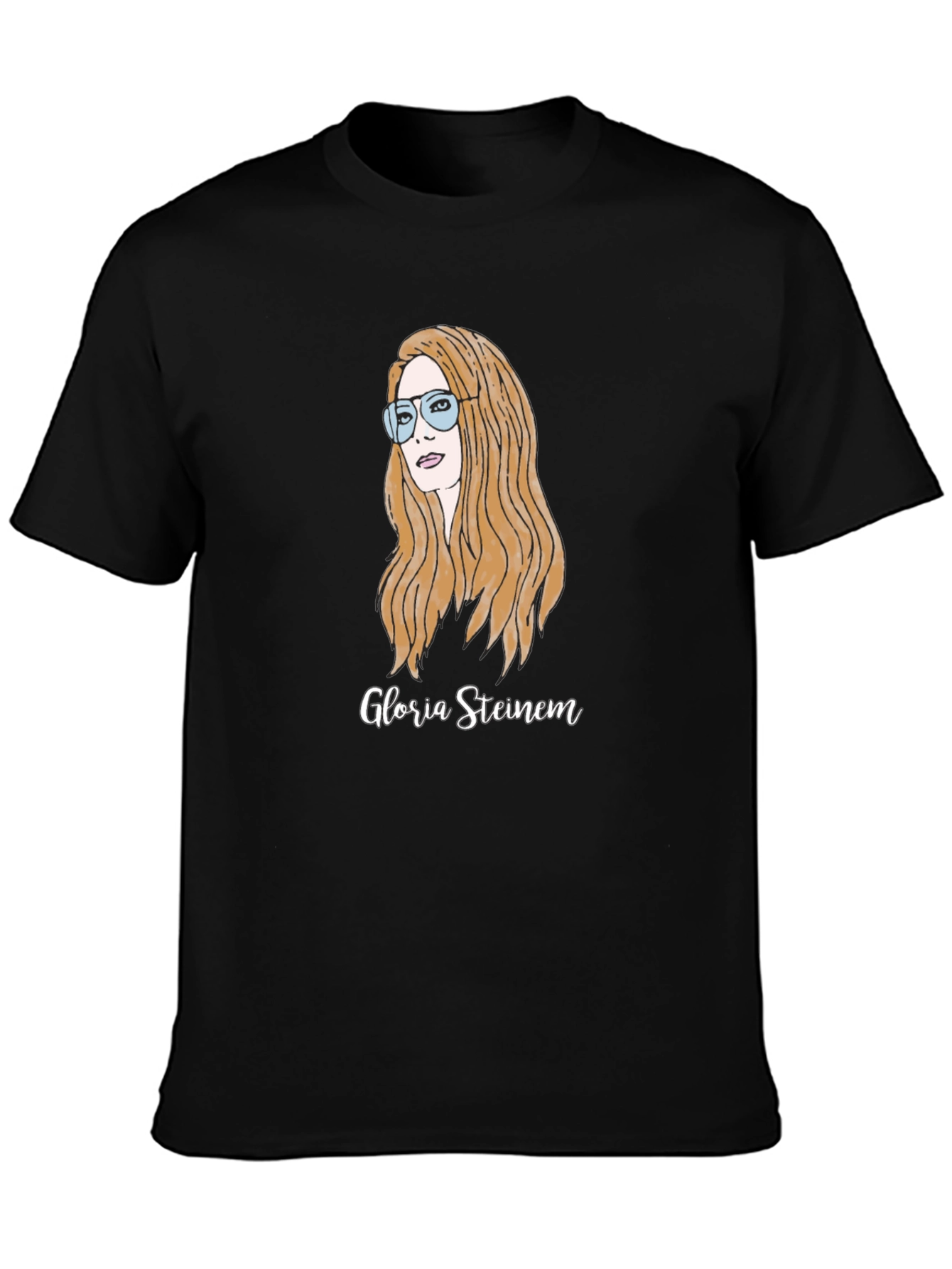 Gloria Steinem Graphic Tee - Black Cotton T-Shirt