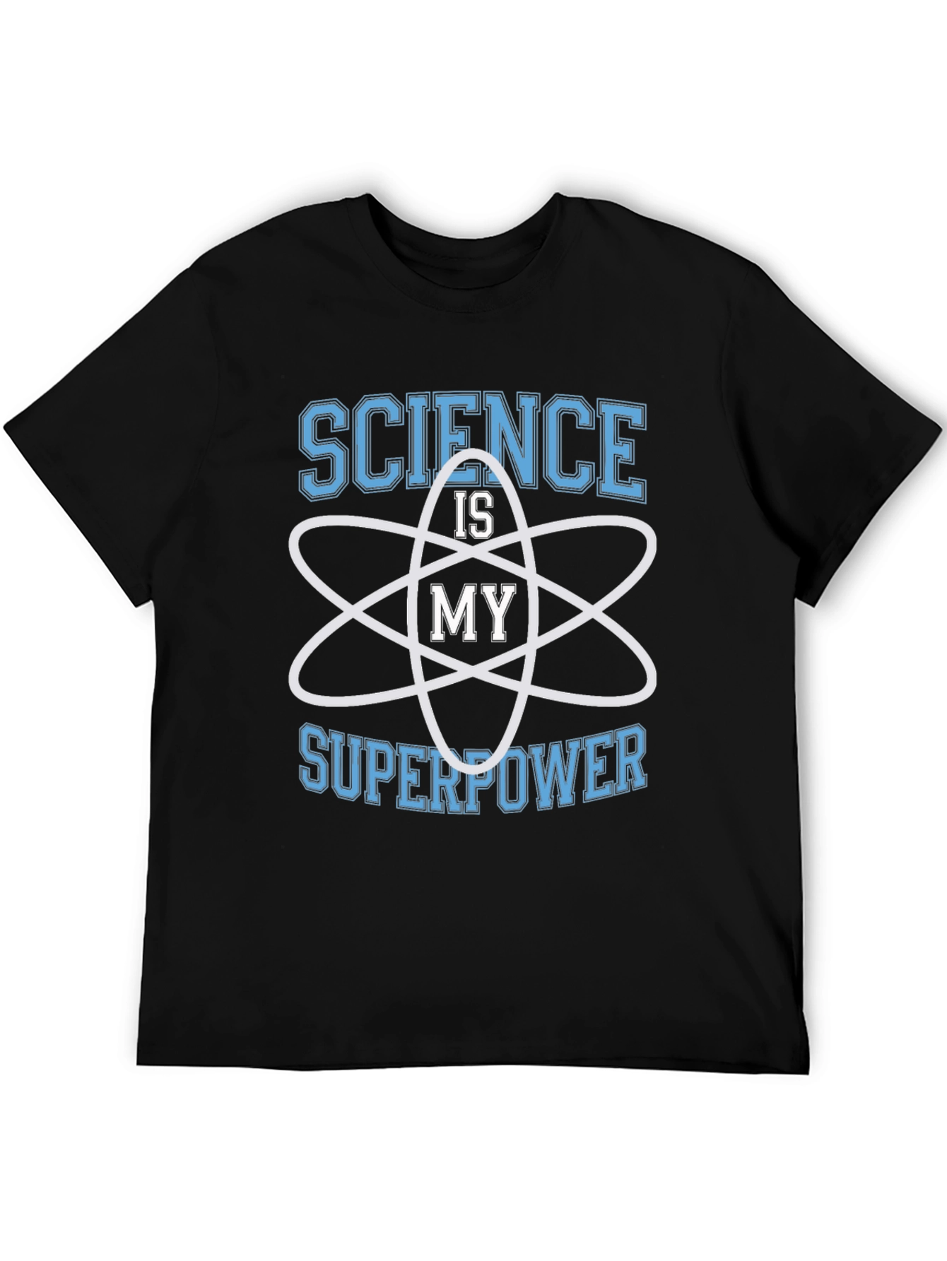 Science is My Superpower Black Graphic T-Shirt