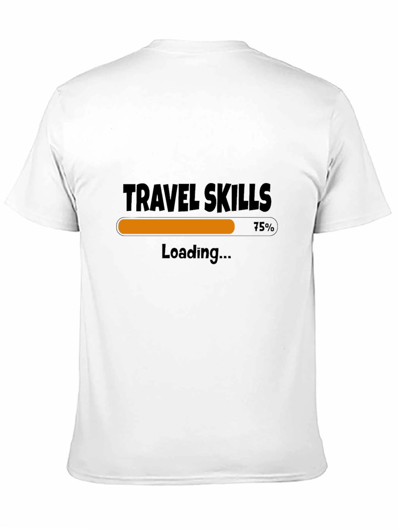 Travel Skills Loading T-Shirt - Black Casual Style