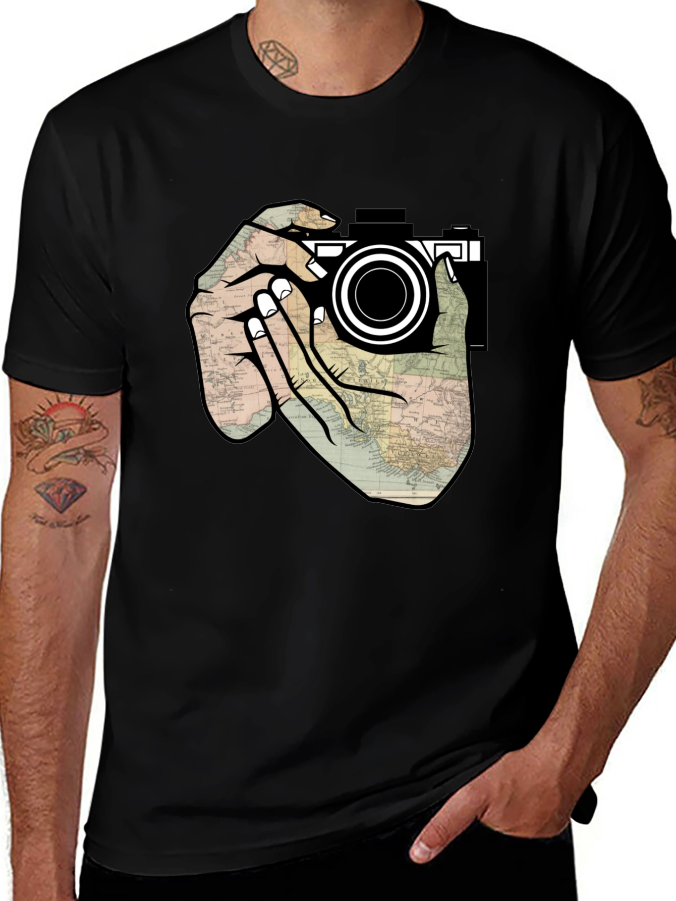 Photographers Map T-Shirt