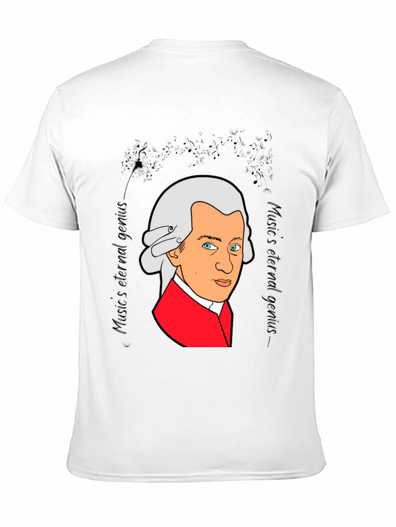 Mozart Music Genius Black T-Shirt
