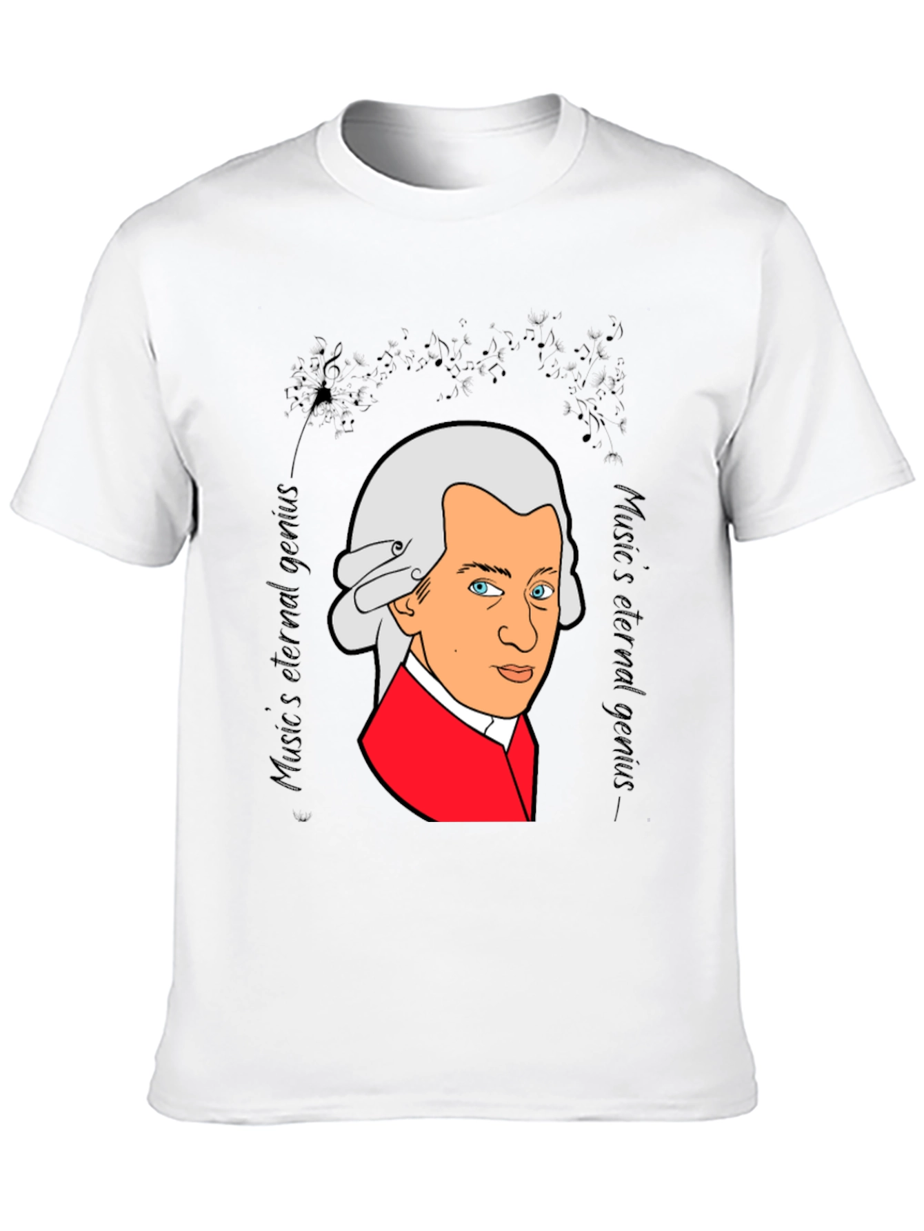 Mozart Music Genius Black T-Shirt