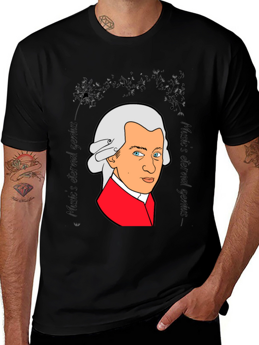 Mozart Music Genius Black T-Shirt