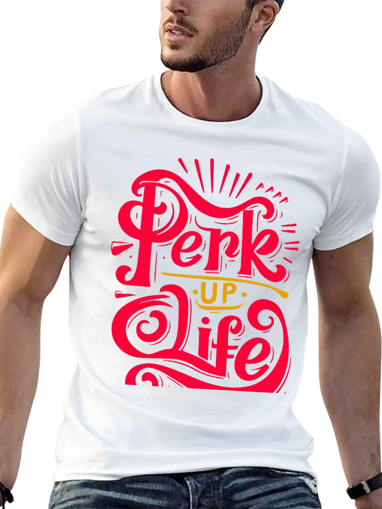 Perk Up Life Graphic Tee - Stylish Comfort