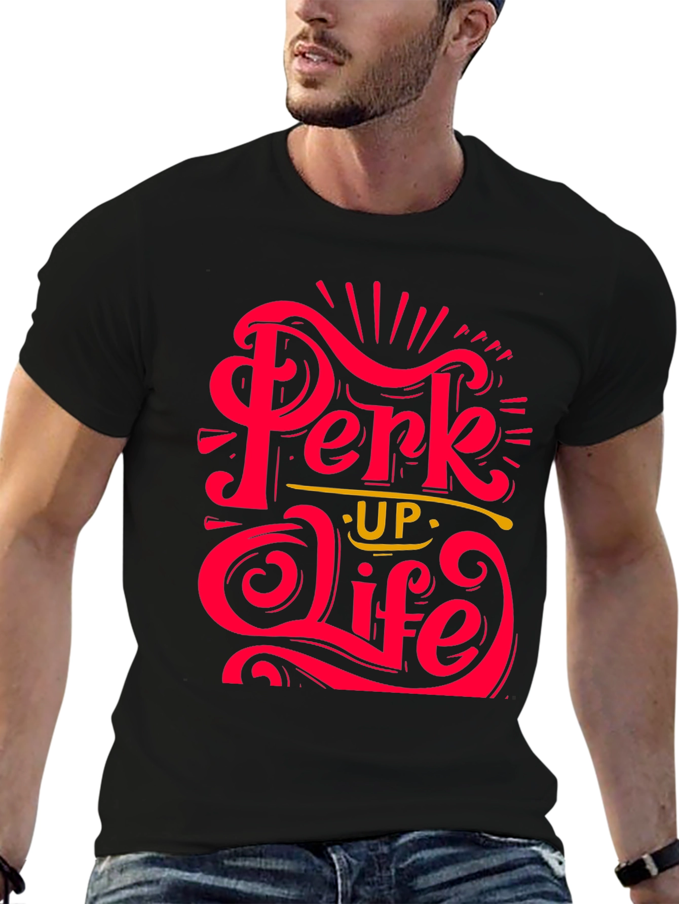 Perk Up Life Graphic Tee - Stylish Comfort