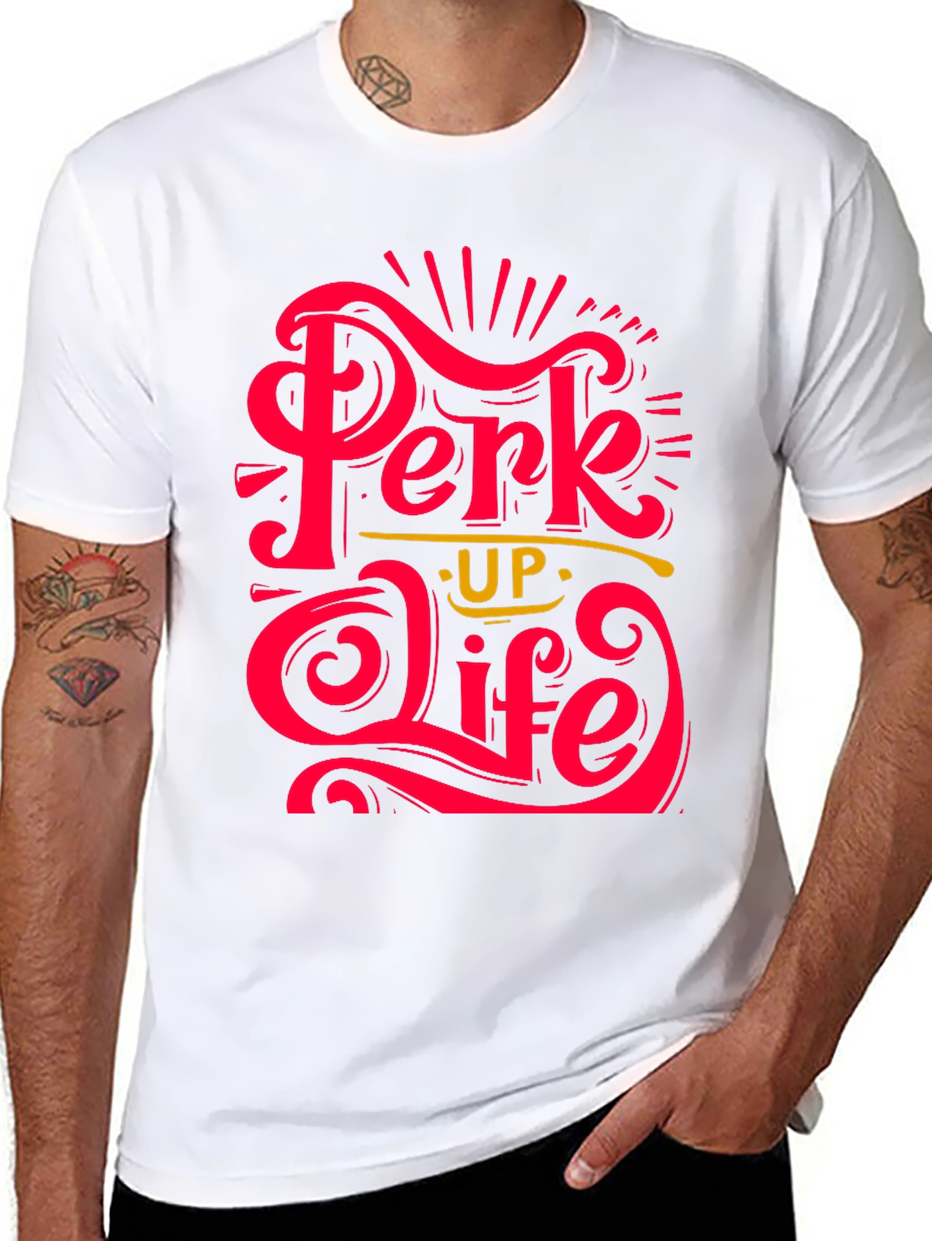 Perk Up Life Graphic Tee - Stylish Comfort