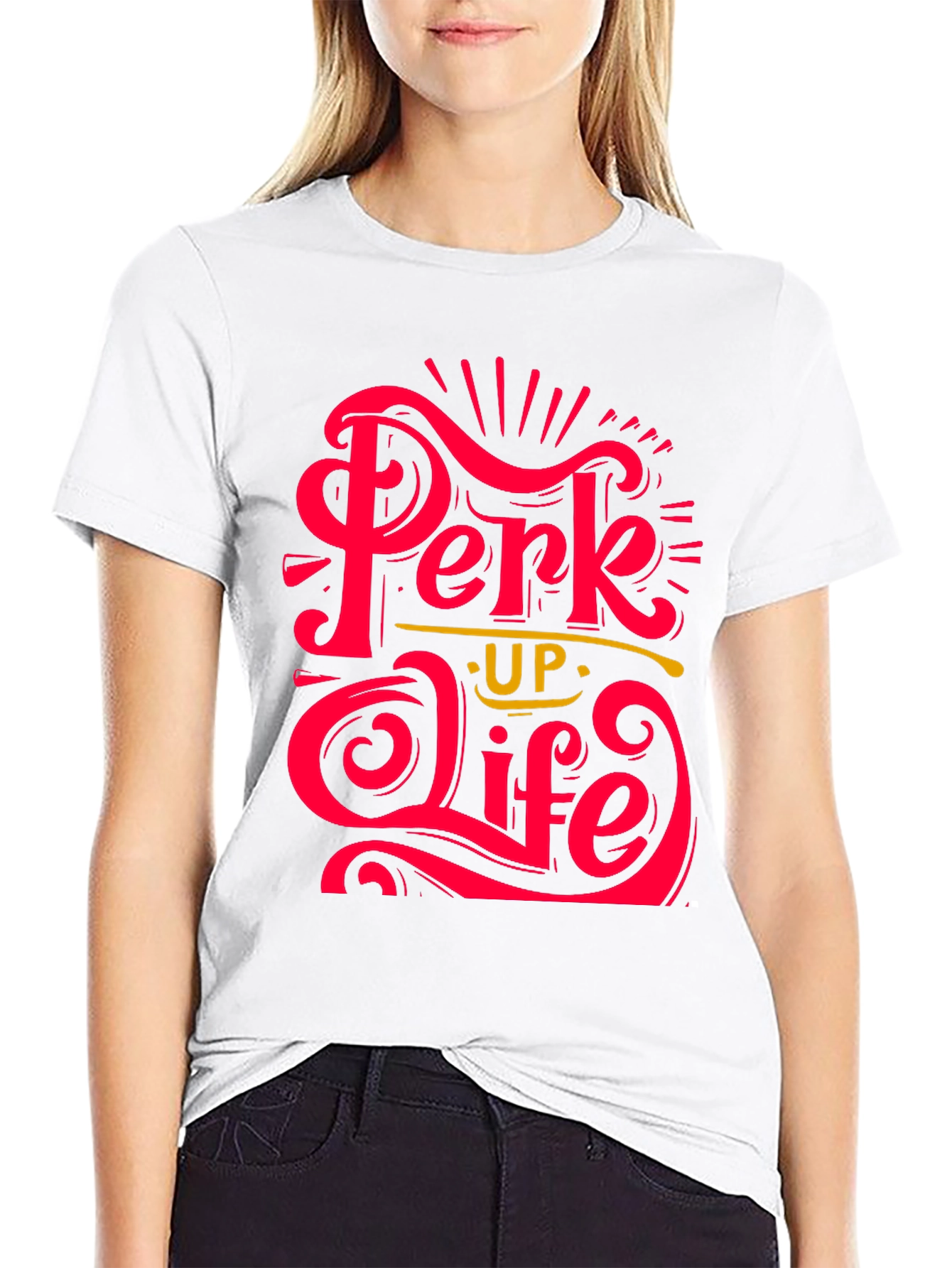Perk Up Life Graphic Tee - Stylish Comfort