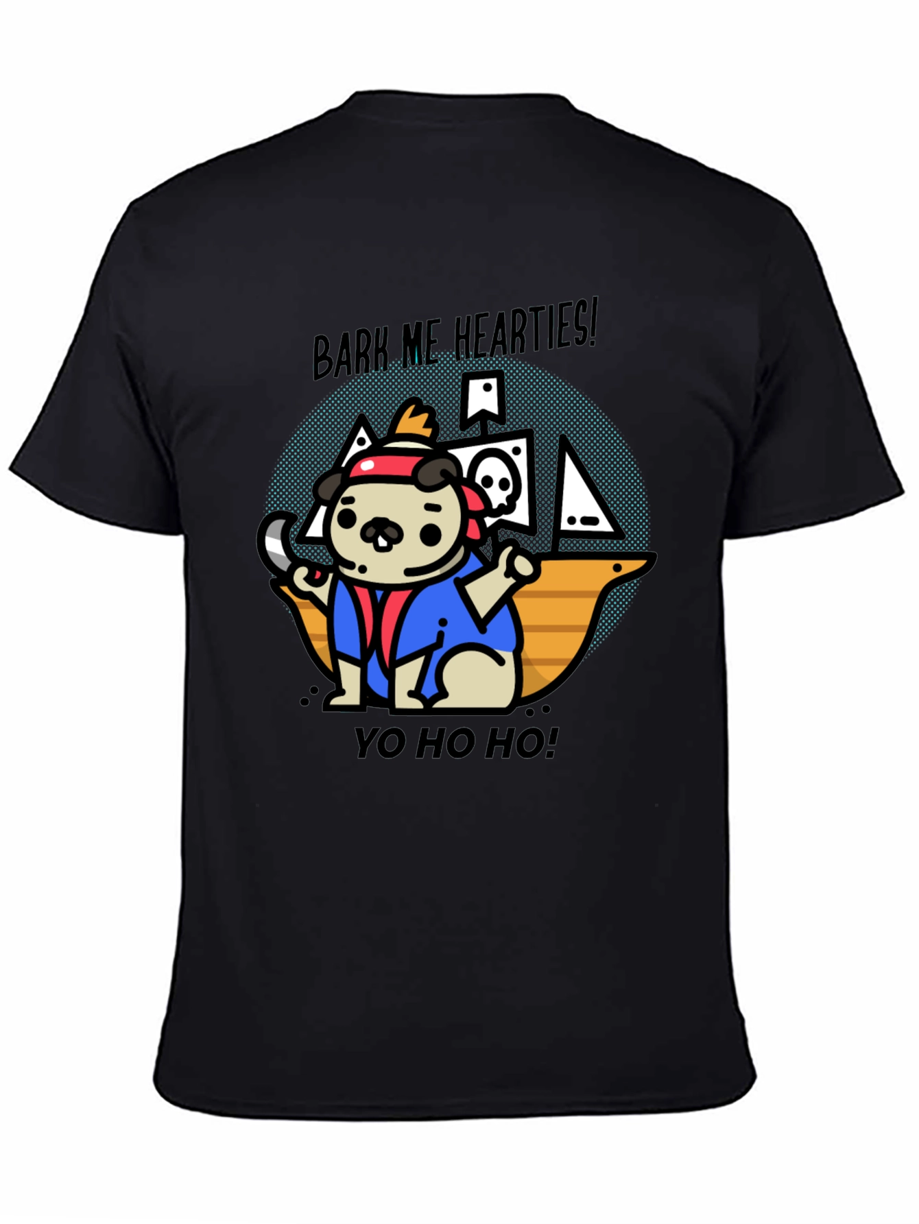 Pirate Pug T-Shirt - Bark Me Hearties!