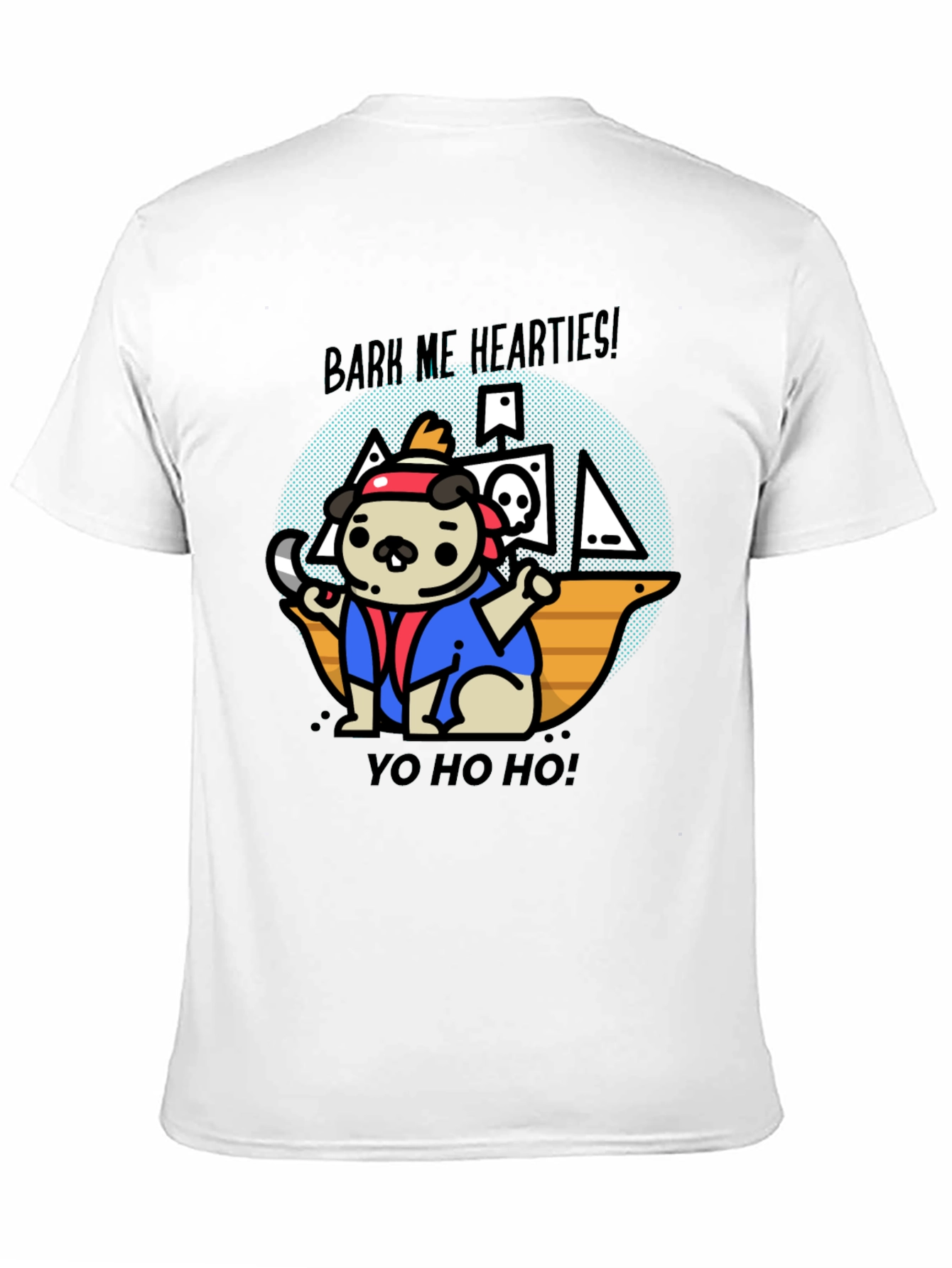 Pirate Pug T-Shirt - Bark Me Hearties!