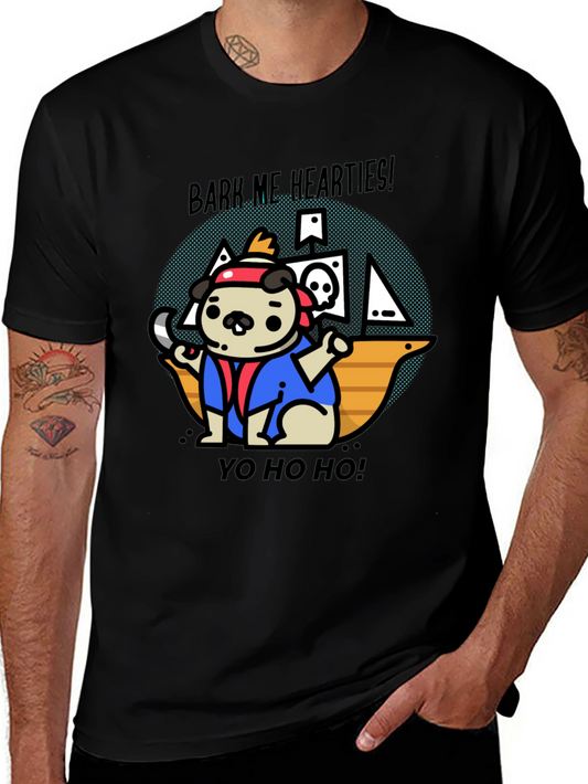 Pirate Pug T-Shirt - Bark Me Hearties!