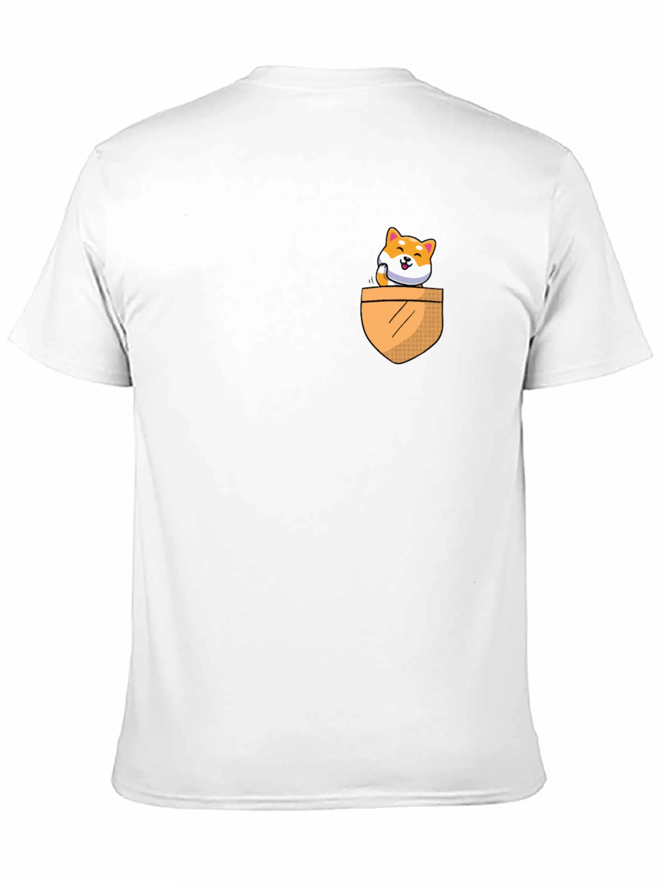 Shiba Inu Pocket Tee - Black Graphic T-Shirt