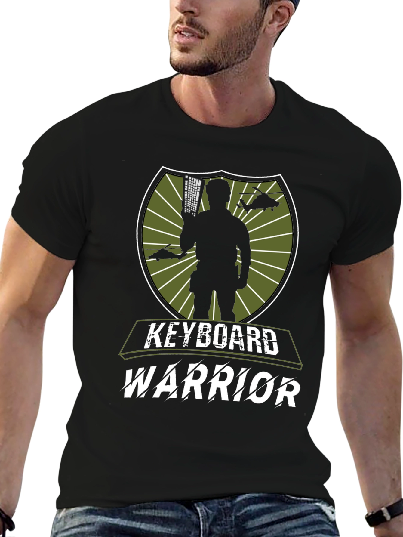 Keyboard Warrior Graphic Tee - Mens Black T-Shirt