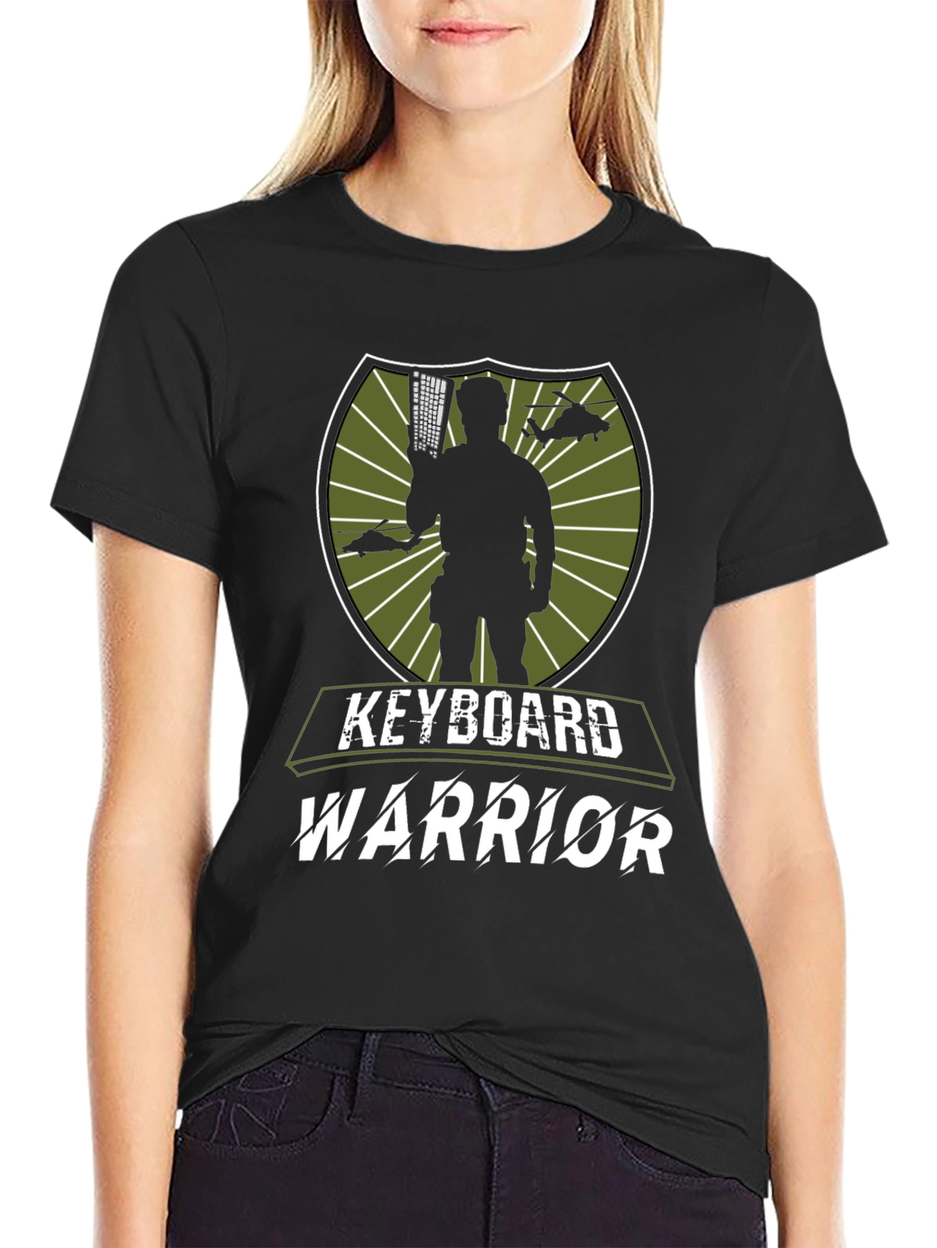 Keyboard Warrior Graphic Tee - Mens Black T-Shirt