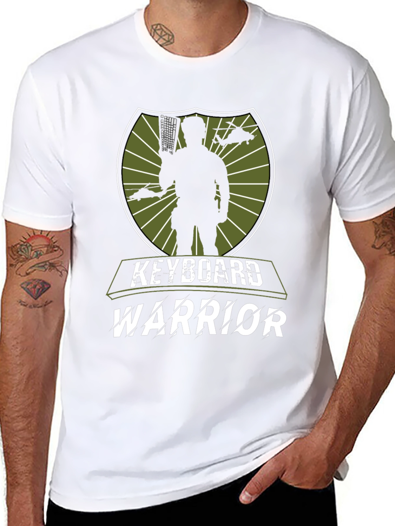 Keyboard Warrior Graphic Tee - Mens Black T-Shirt