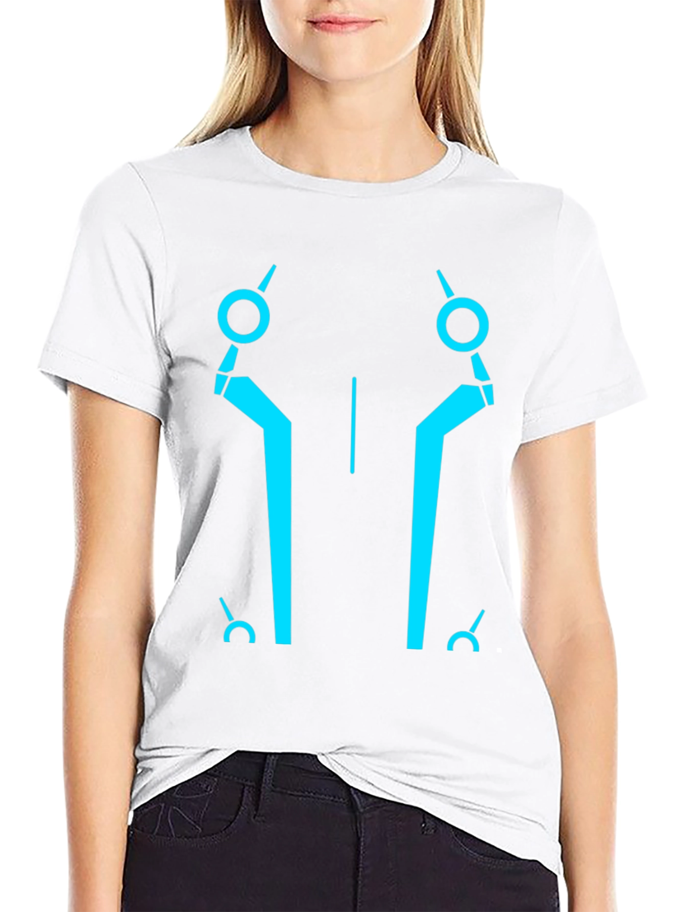 Tron Inspired Graphic Tee - Black