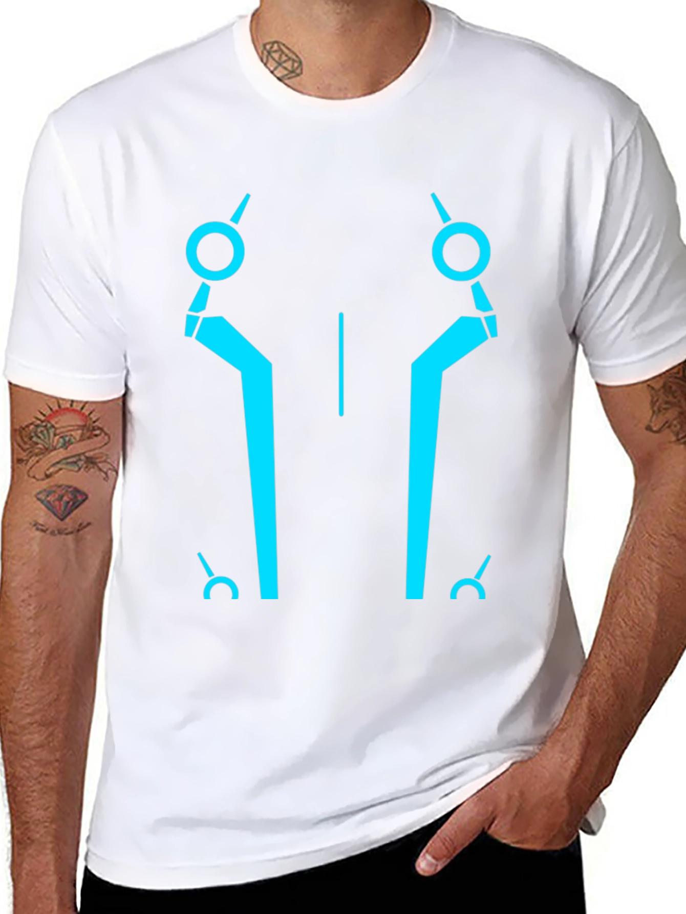 Tron Inspired Graphic Tee - Black