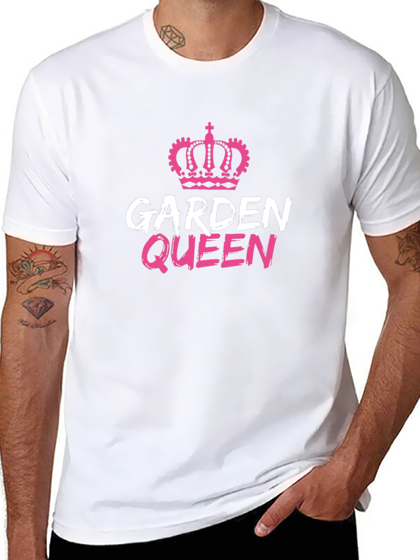 Garden Queen Graphic Tee - Black Cotton T-Shirt
