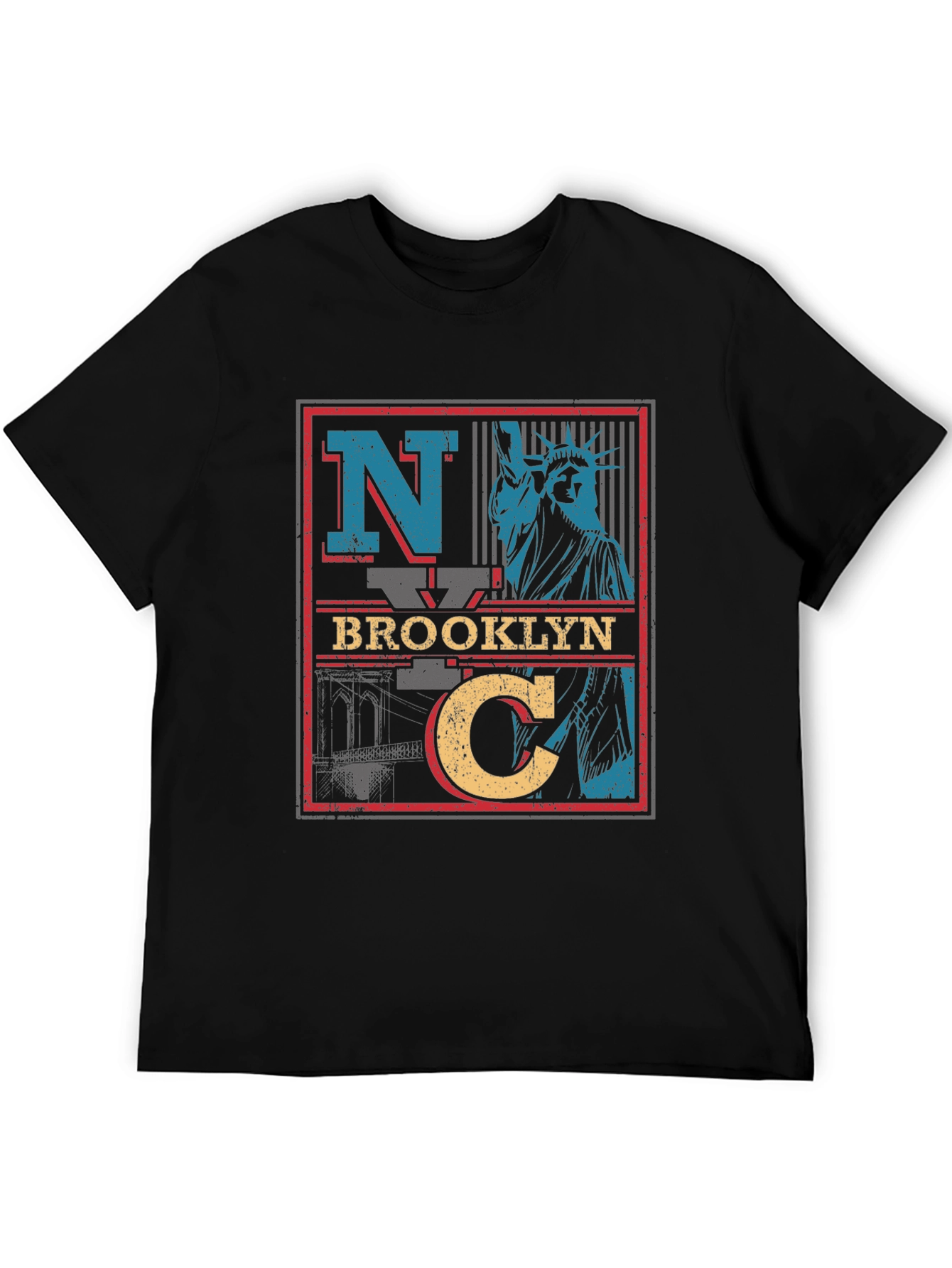 NYC Brooklyn Statue of Liberty Graphic T-Shirt