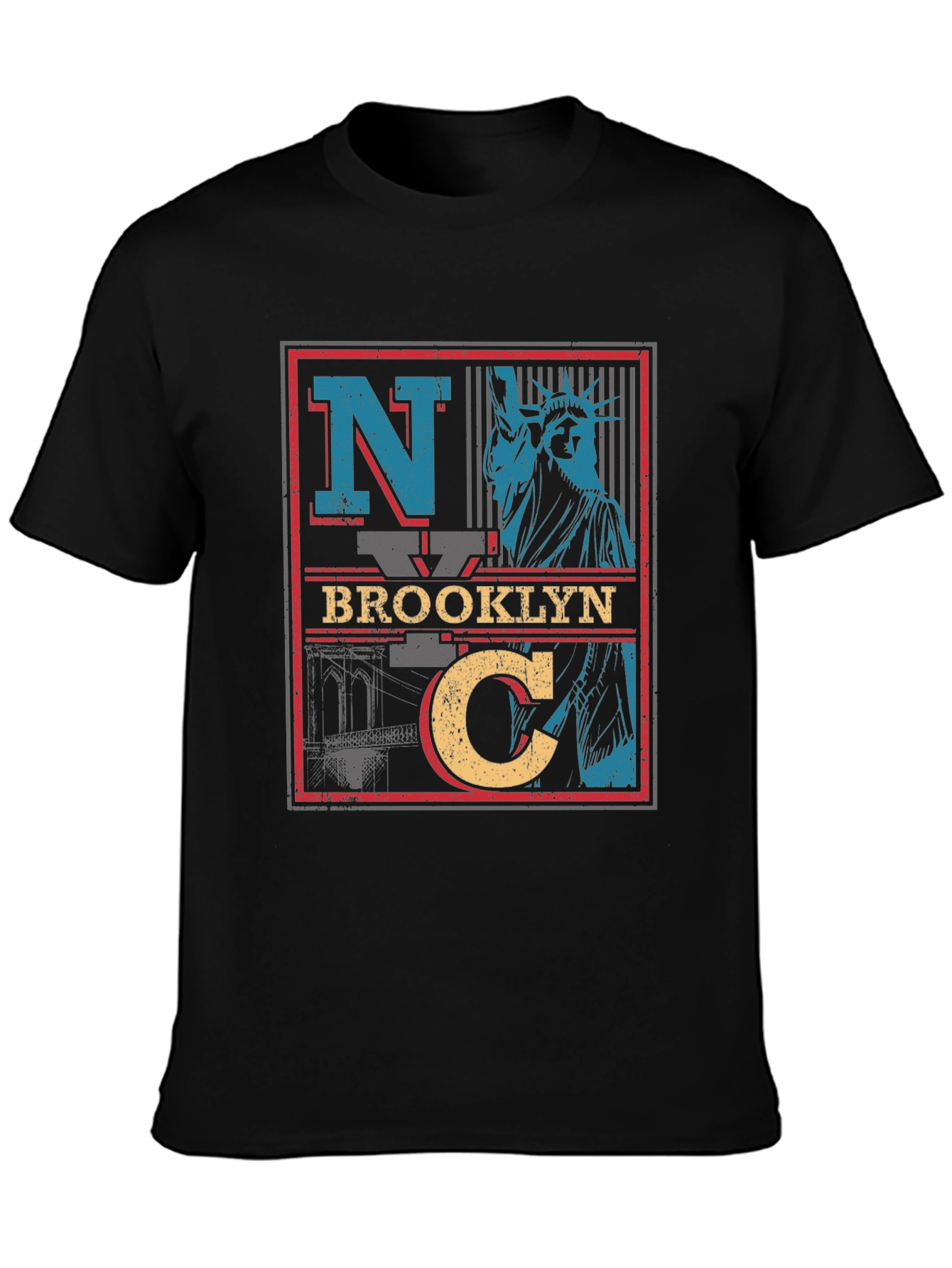 NYC Brooklyn Statue of Liberty Graphic T-Shirt