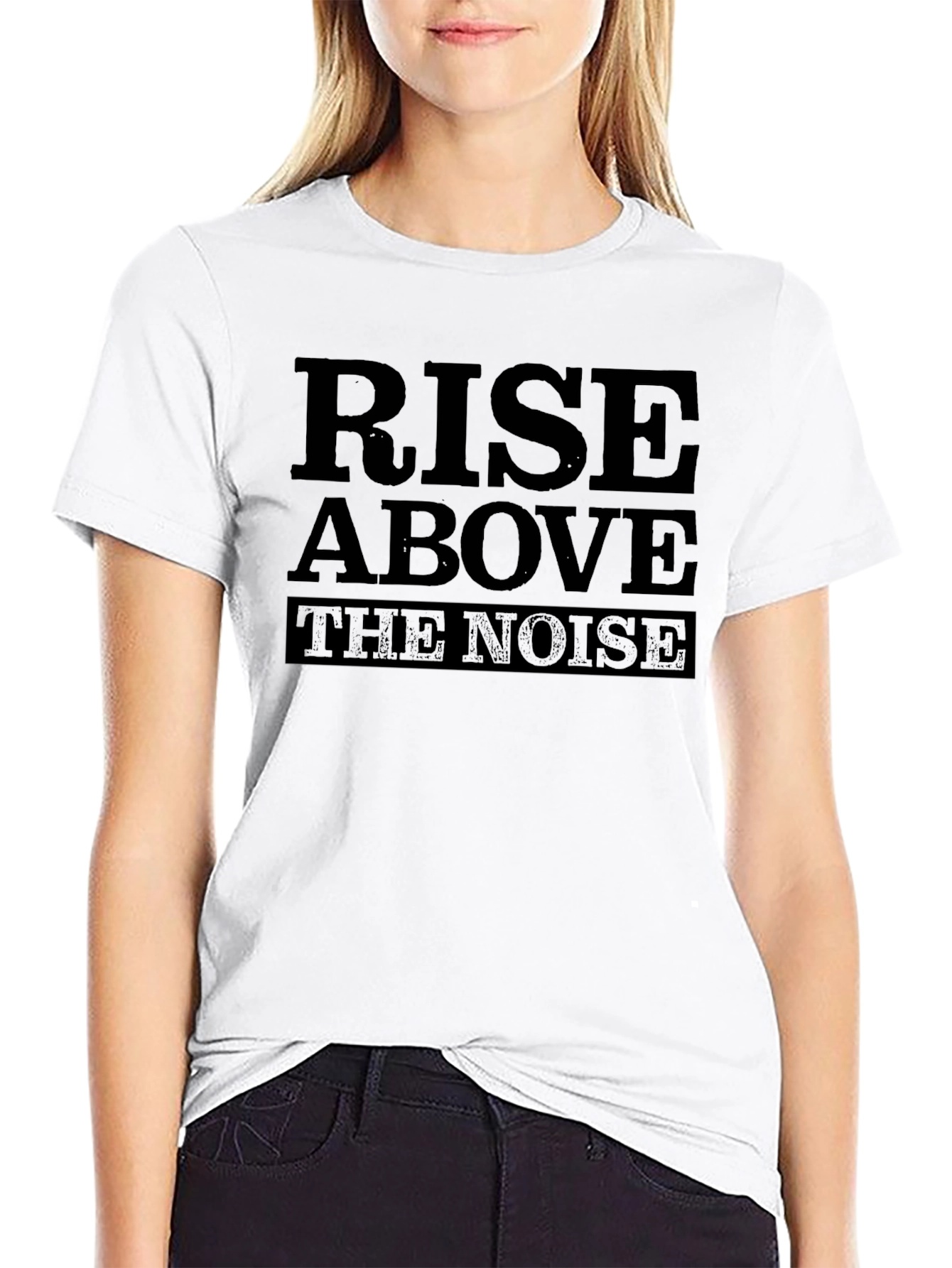 Rise Above the Noise Graphic T-Shirt - Black