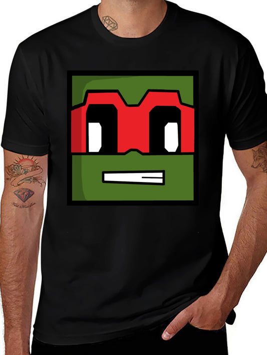 Pixelated Ninja Turtle Graphic Tee - Black