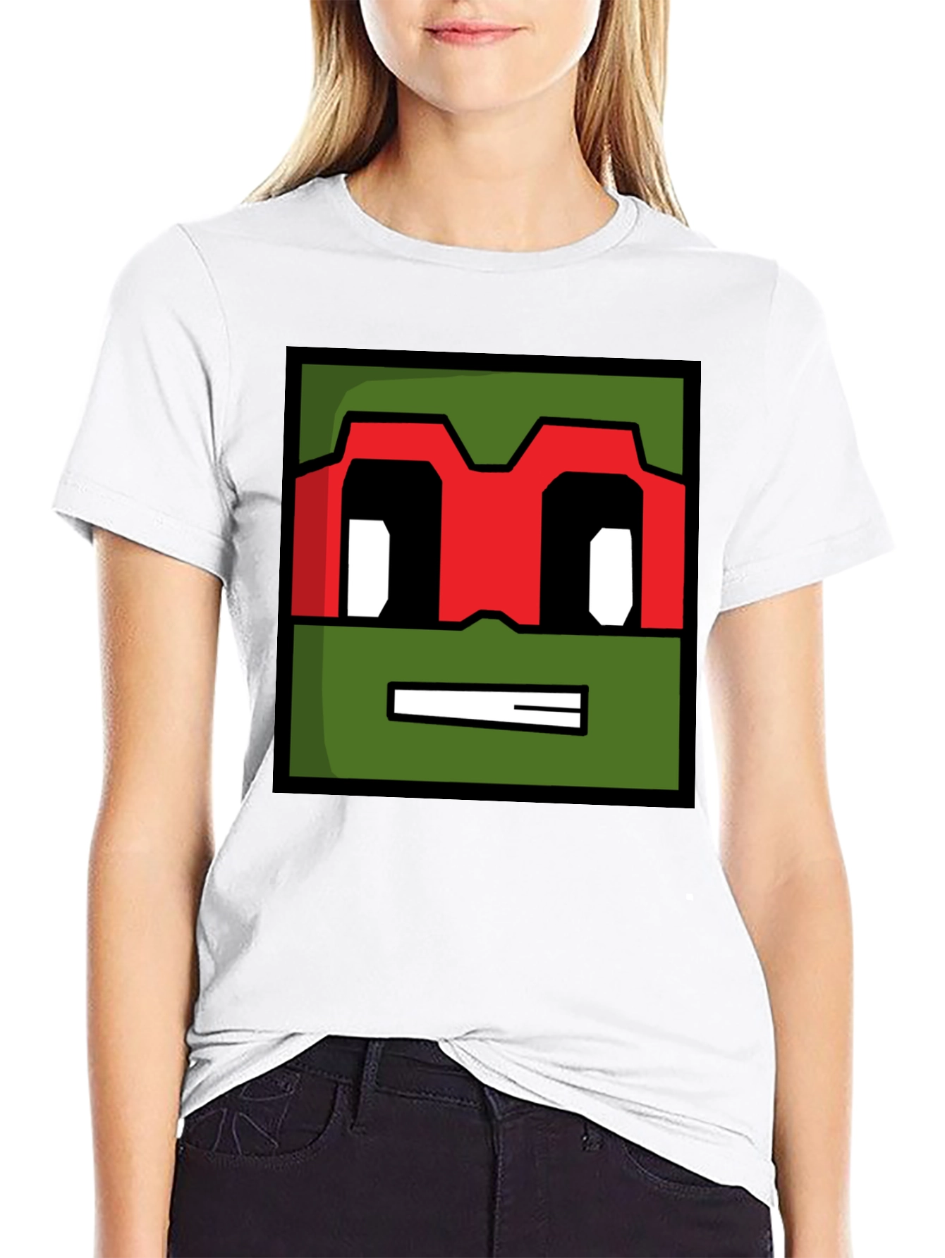 Pixelated Ninja Turtle Graphic Tee - Black