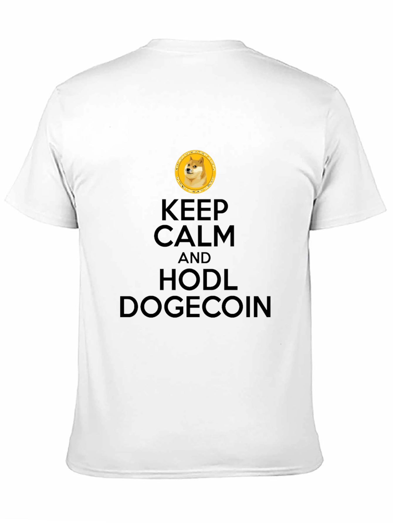 Keep Calm Hodl Dogecoin Black T-Shirt