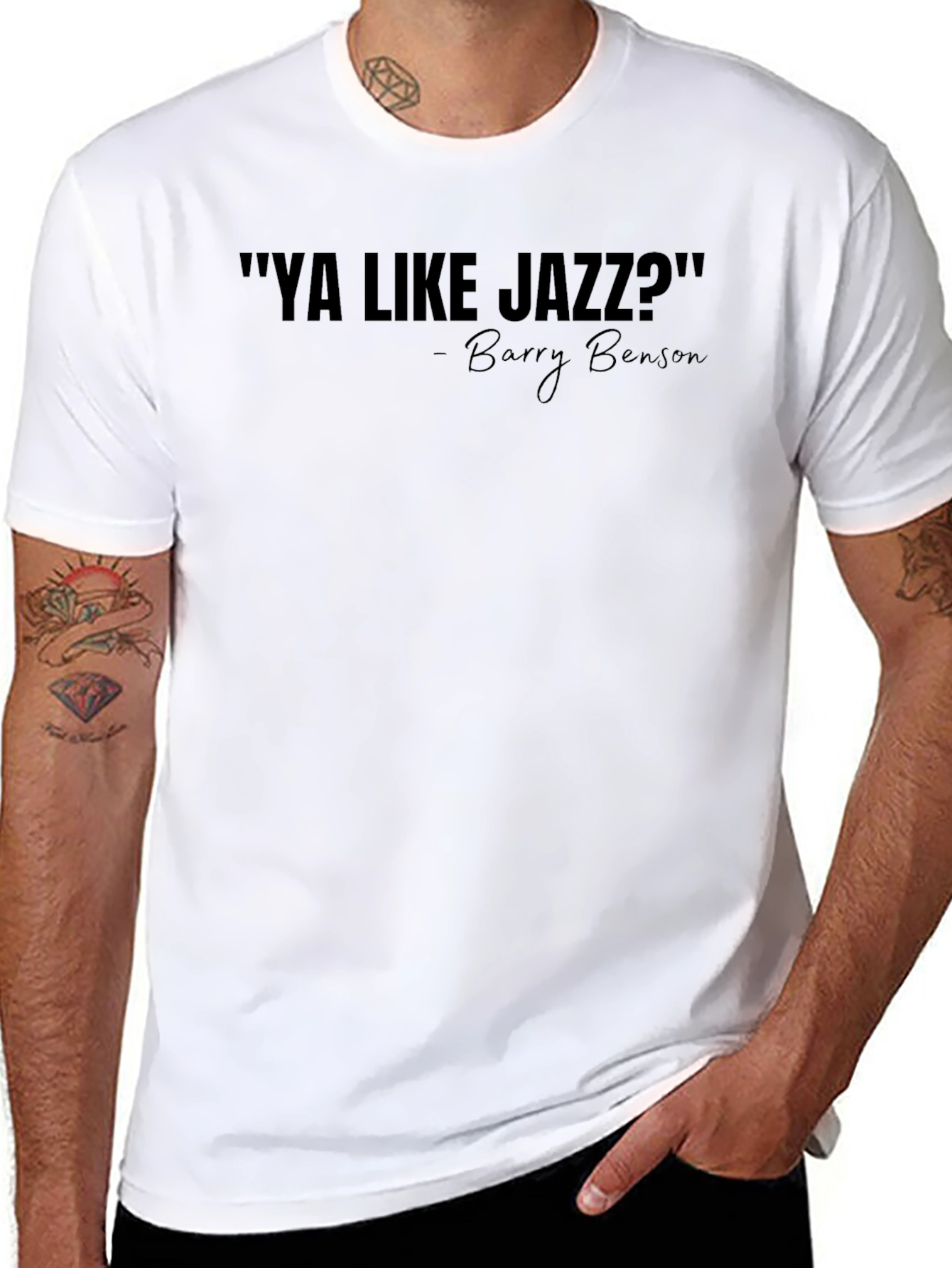 Ya Like Jazz? Barry Benson Black Graphic T-Shirt