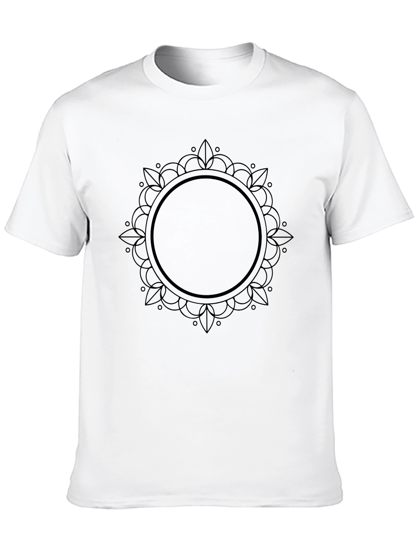 Black Mandala Graphic Print T-Shirt