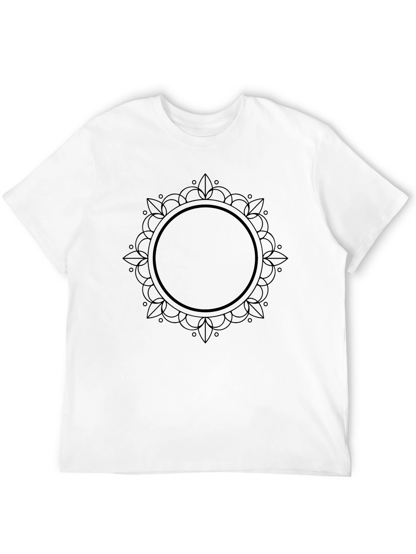 Black Mandala Graphic Print T-Shirt