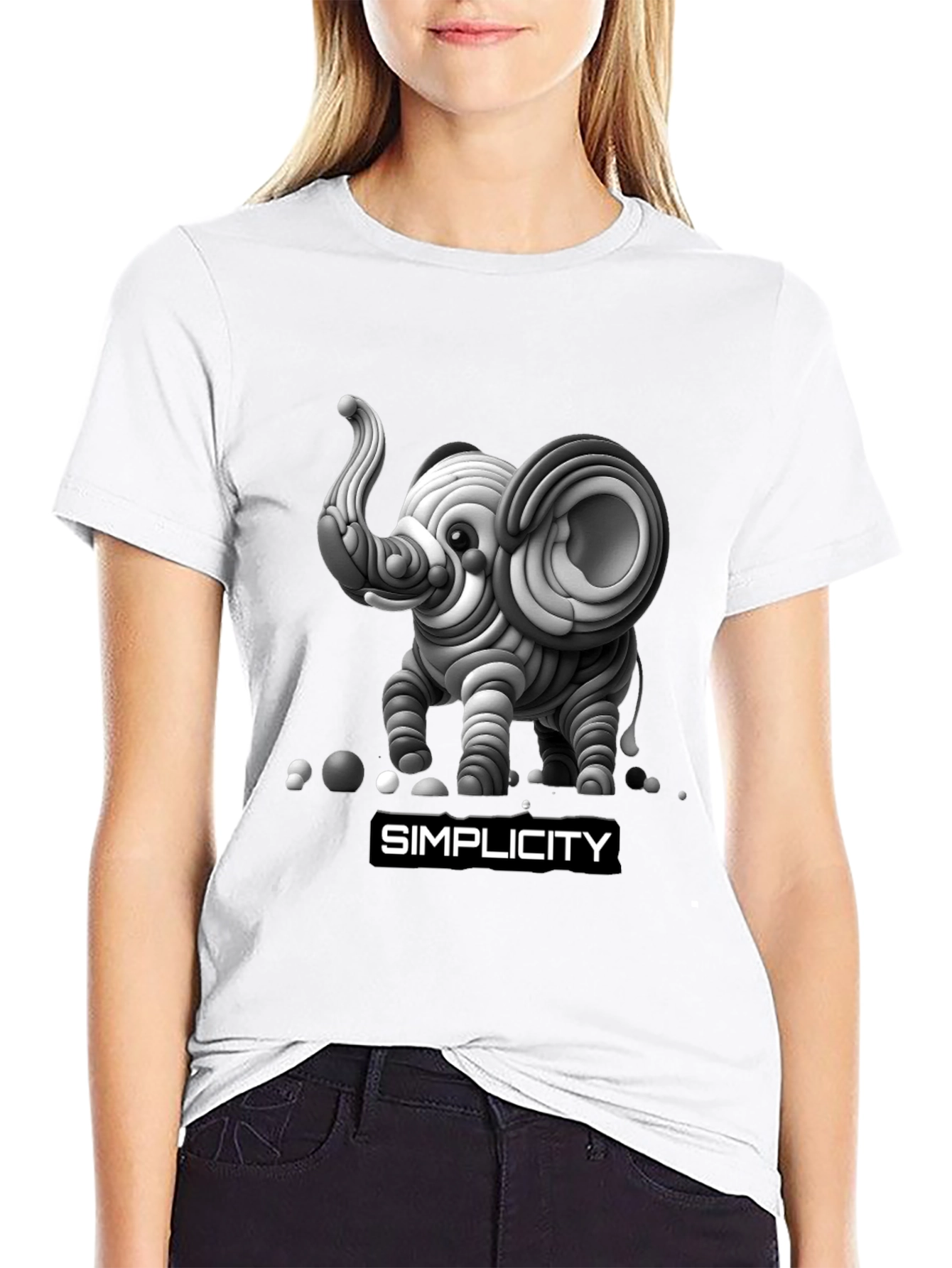 Unique Elephant Simplicity Graphic Tee