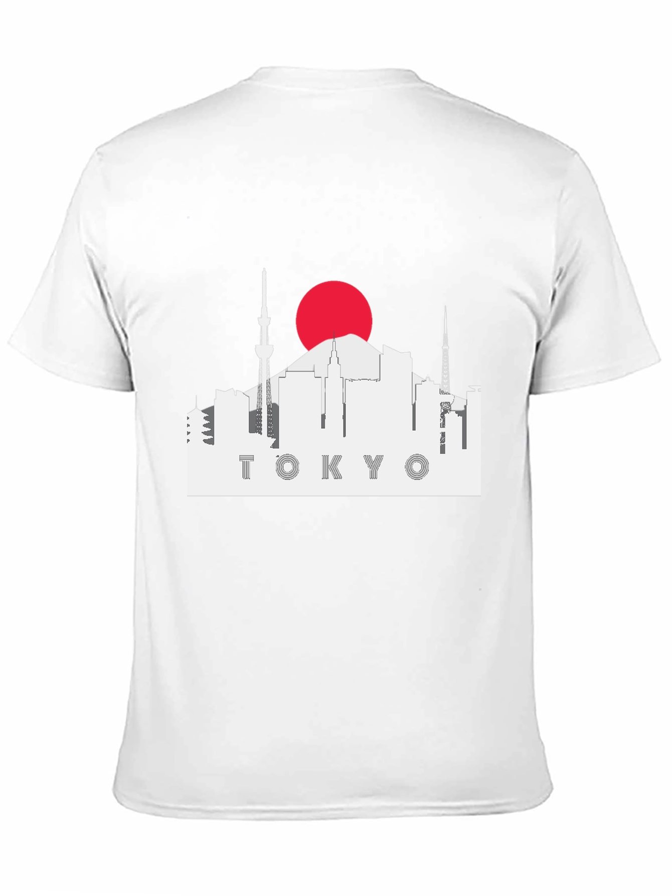Tokyo Skyline Graphic Tee - Black Cotton T-Shirt