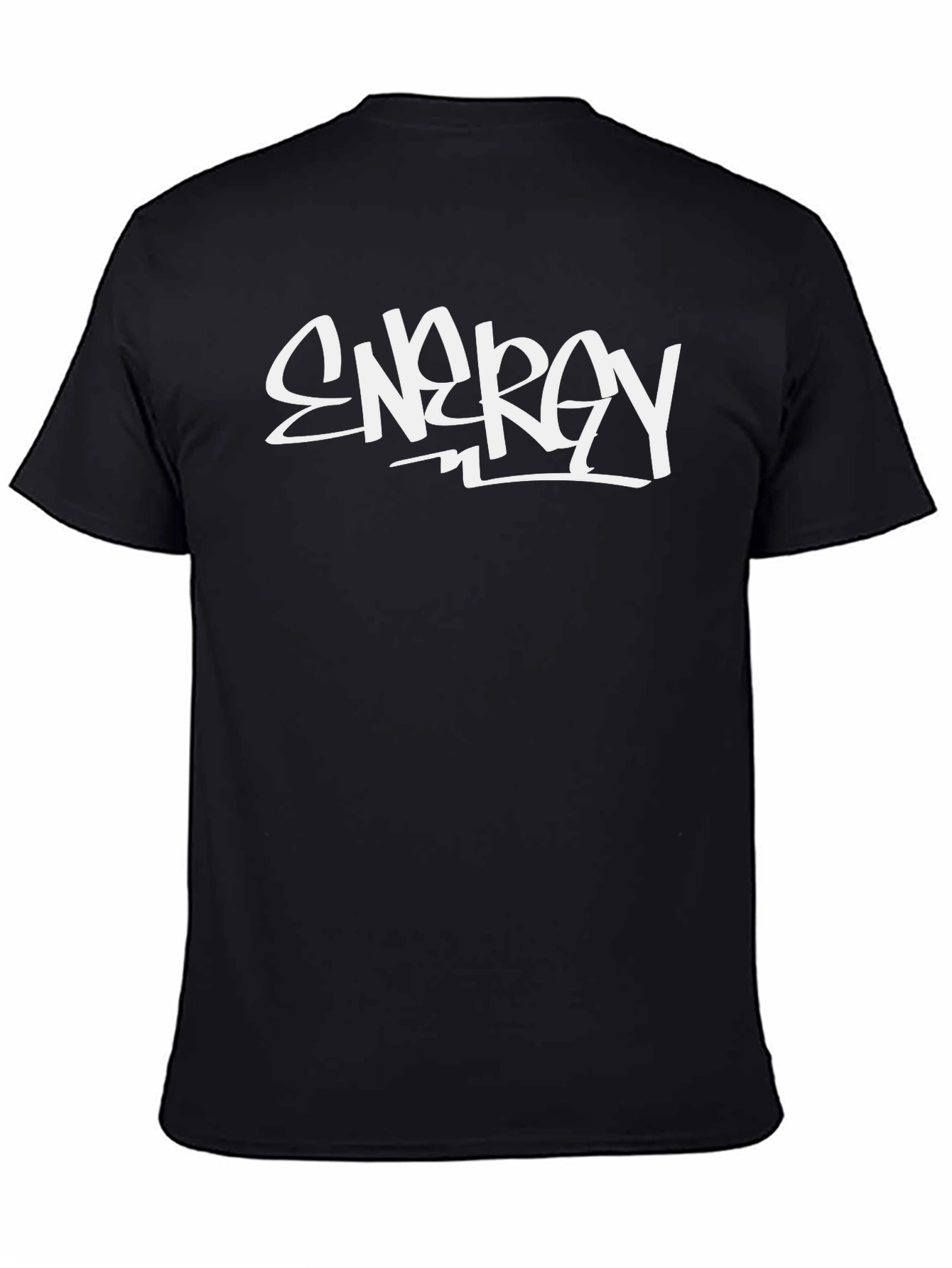 Energy Black Graphic Tee - Bold Streetwear Style