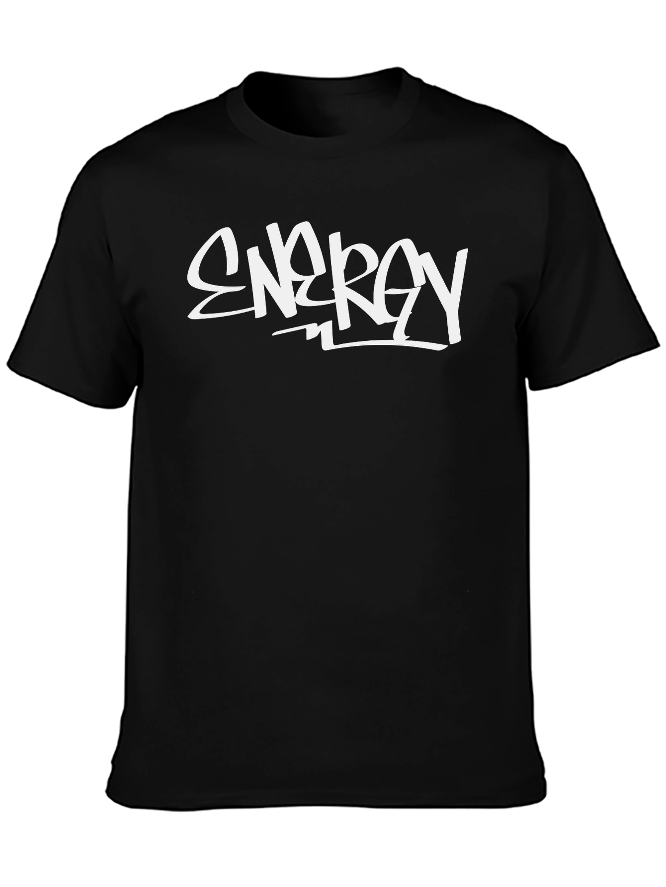 Energy Black Graphic Tee - Bold Streetwear Style