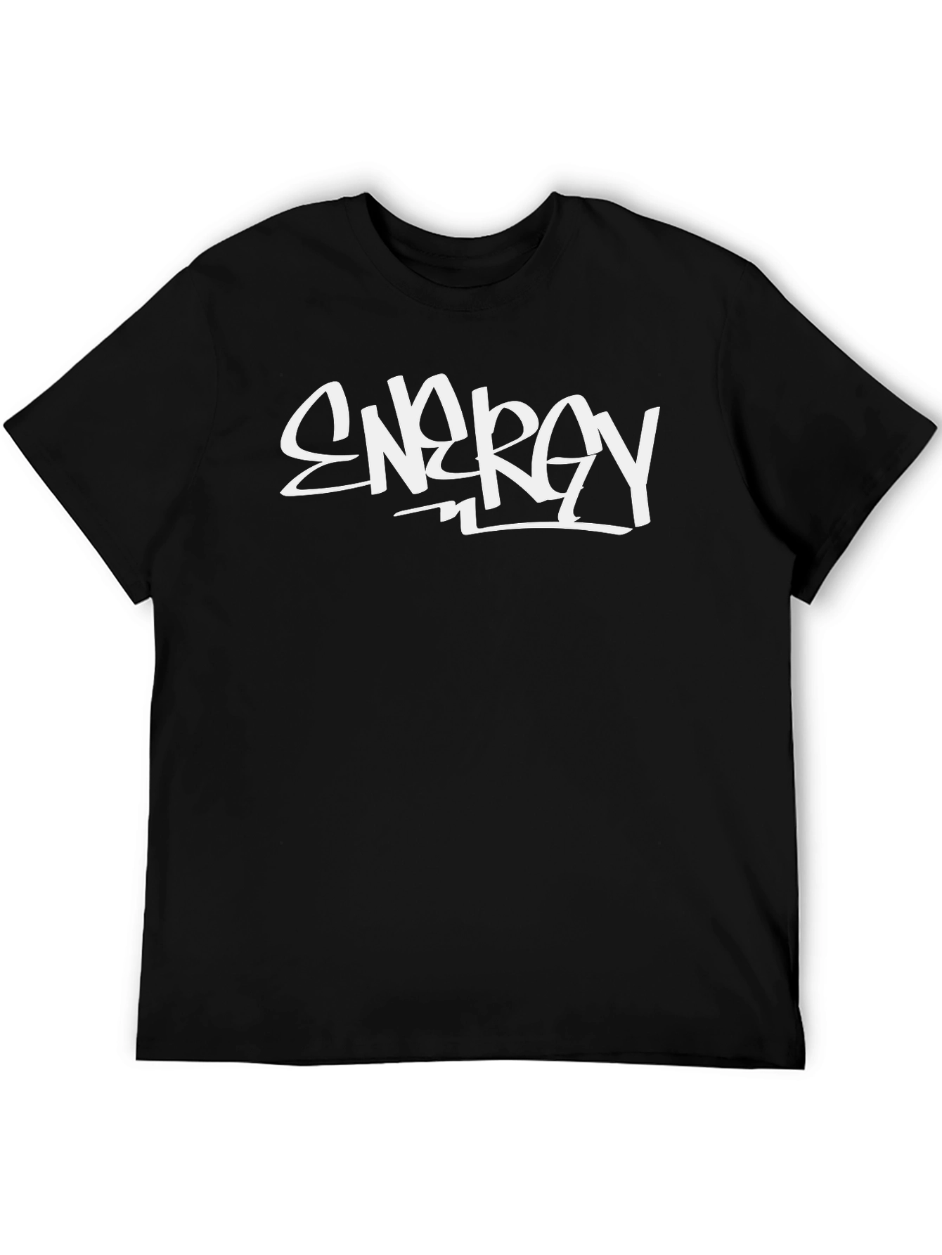 Energy Black Graphic Tee - Bold Streetwear Style