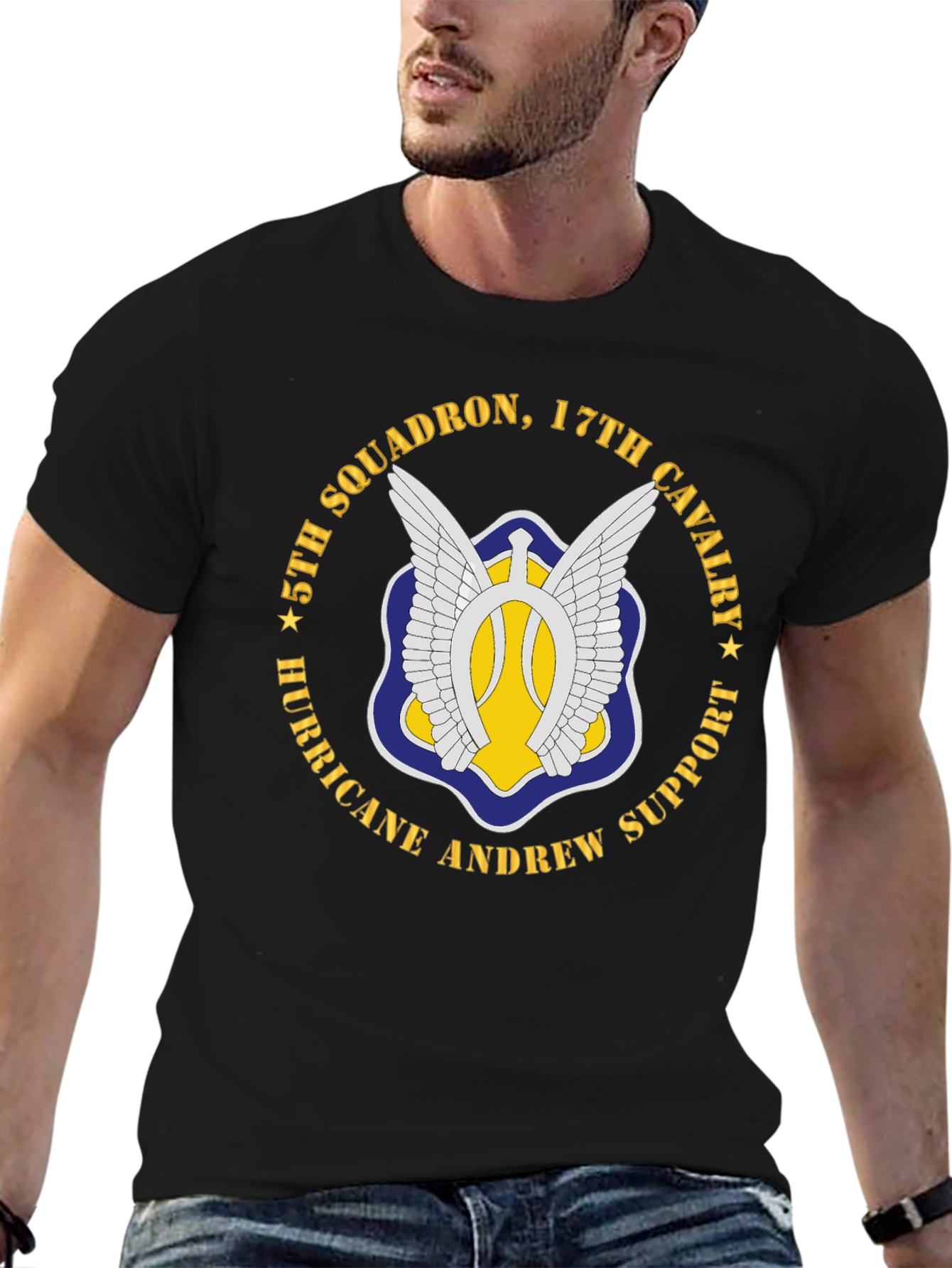 5th Squadron 17th Cavalry Hurricane Andrew Support T-Shirt