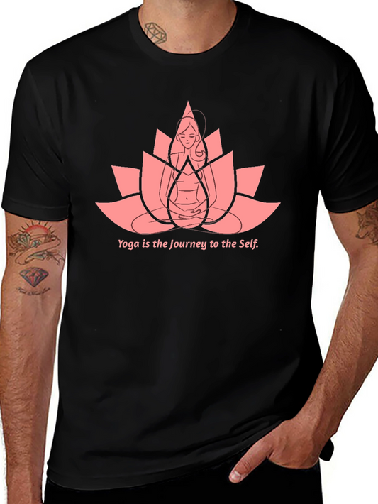 Yoga Journey Graphic Tee - Black